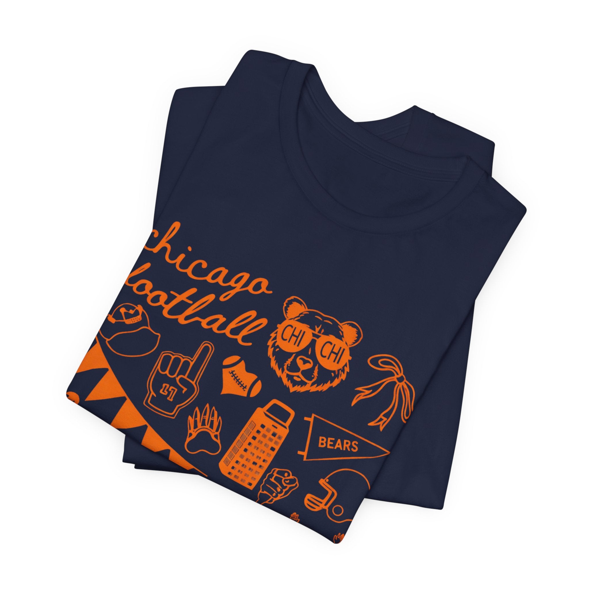 Sporty Soul. Unisex, Crew Neck, Short Sleeve, Graphic T-Shirt. 3 Color Options. Chicago Football Retro.