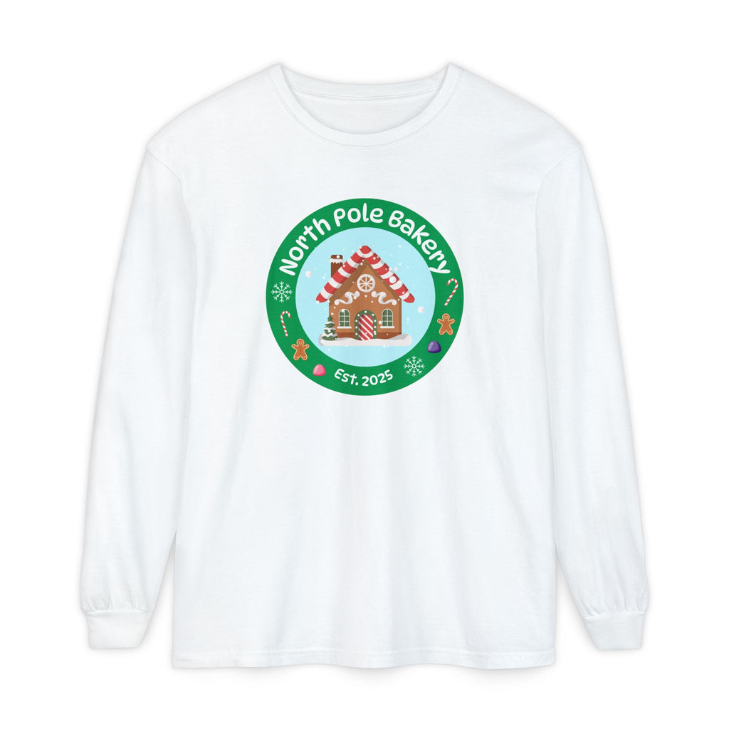 Holiday Moon. Unisex, Crew Neck, Long Sleeve, Graphic T-Shirt. North Pole Bakery.