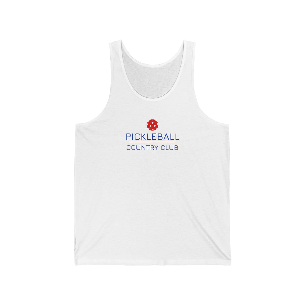 Pickleball. Unisex Jersey Tank.  Pickleball Country Club.