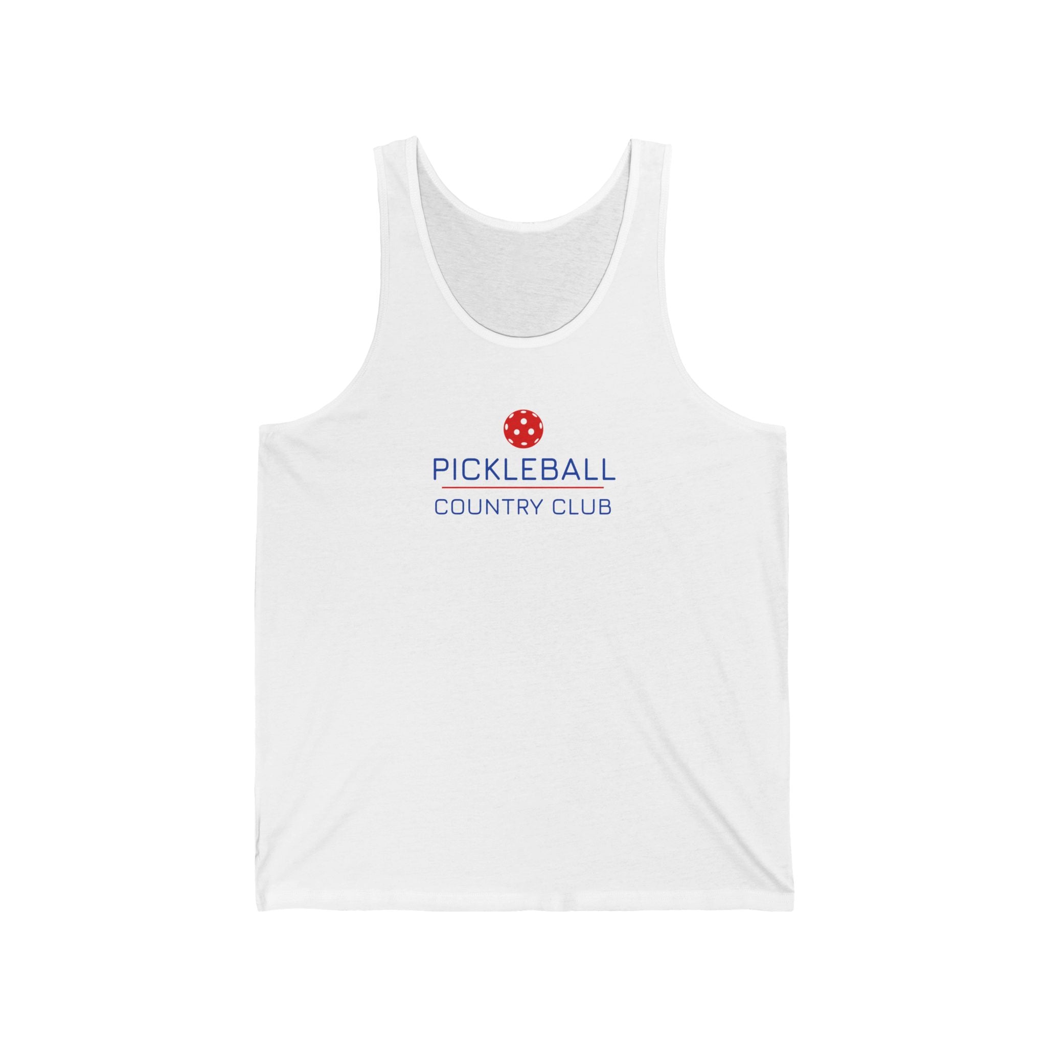Pickleball. Unisex Jersey Tank.  Pickleball Country Club.
