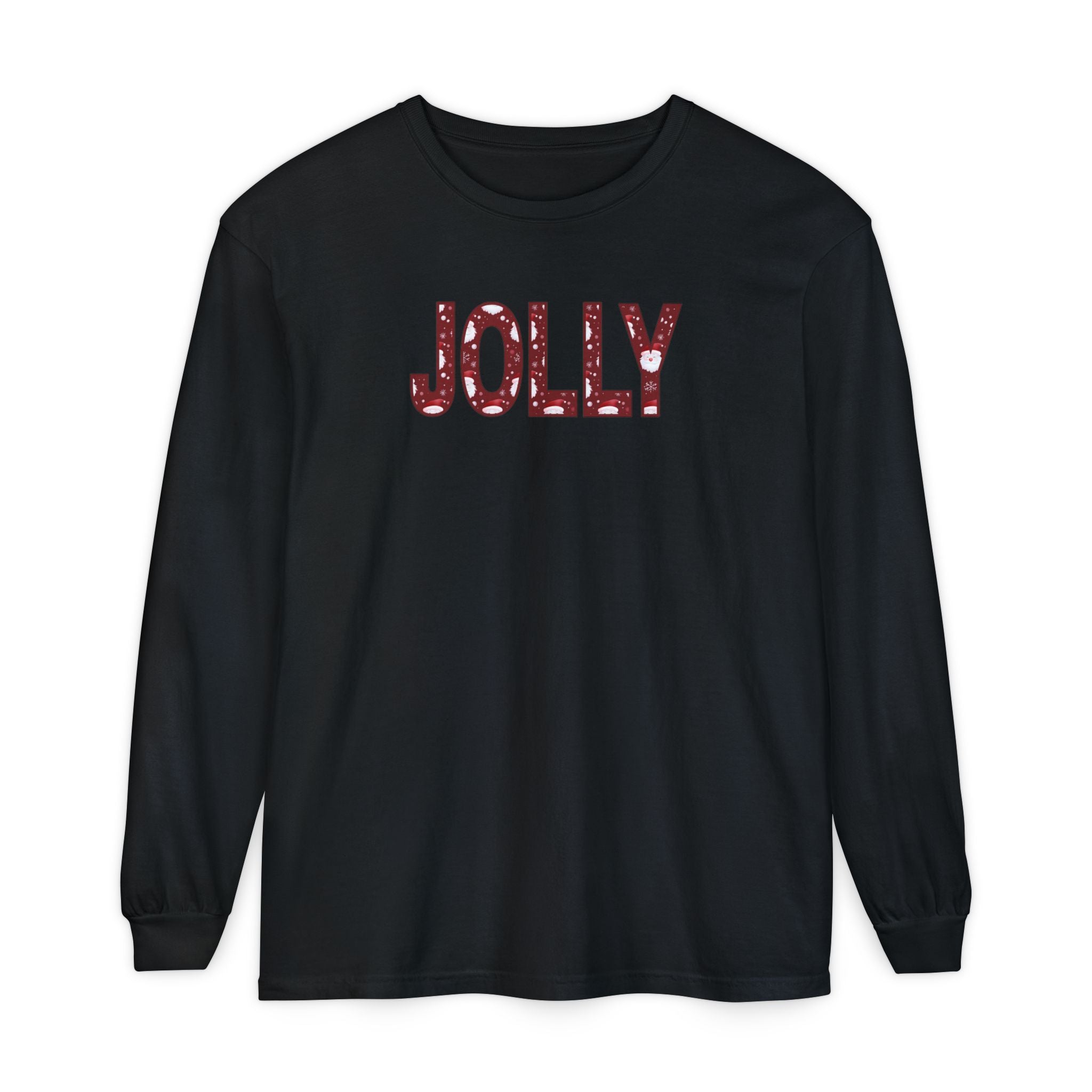 Holiday Moon. Unisex, Crew Neck, Long Sleeve, Graphic T-Shirt. Jolly.