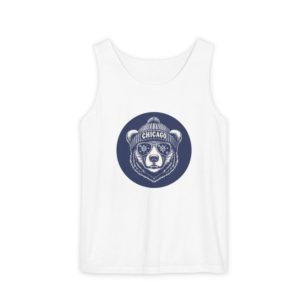 Sporty Soul. Unisex, Lightweight, Cotton, Graphic Tank. Retro Winter Beanie Bear.
