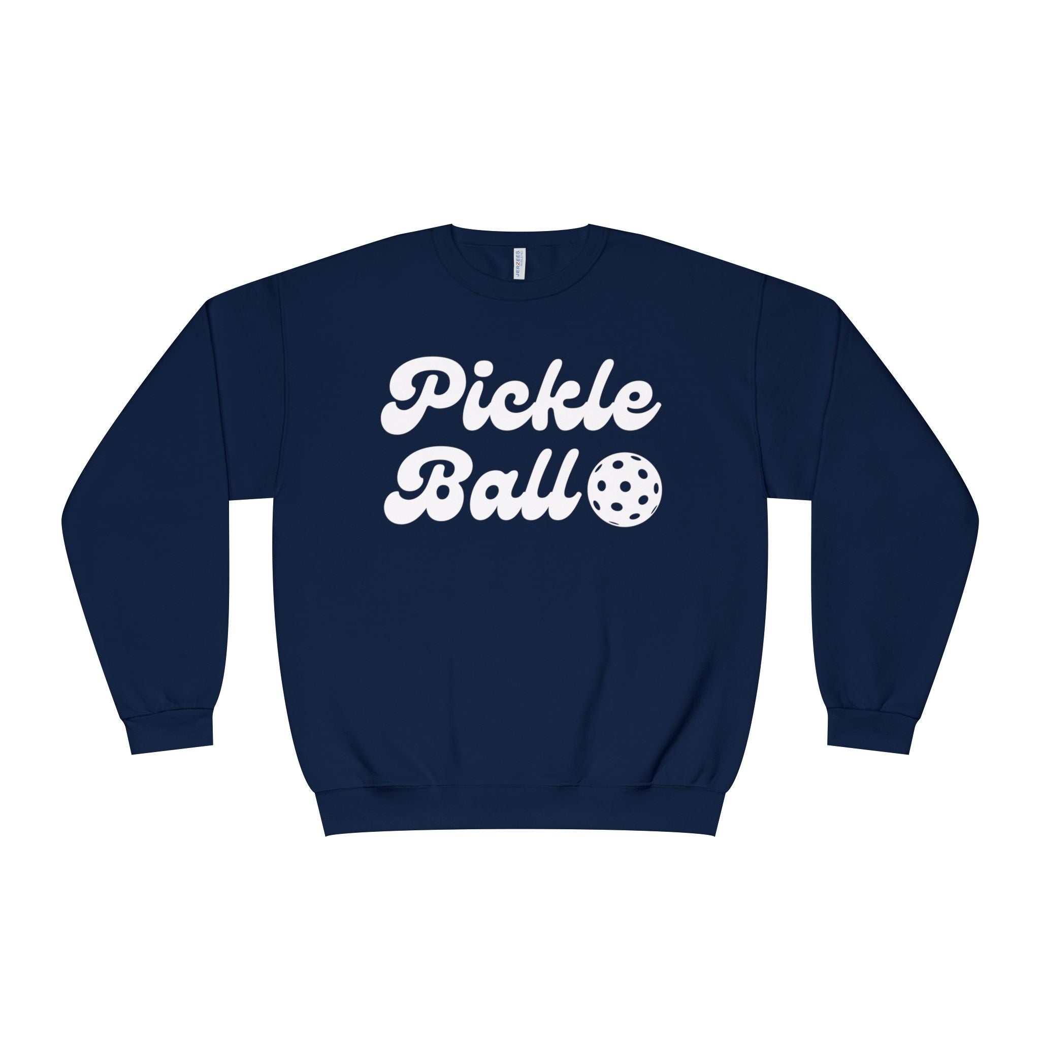 Pickleball. Ladies, Crew Neck, Medium-Heavy NuBlend fleece/cotton, Graphic Sweatshirt. Pickleball. 10 Colors to choose from.