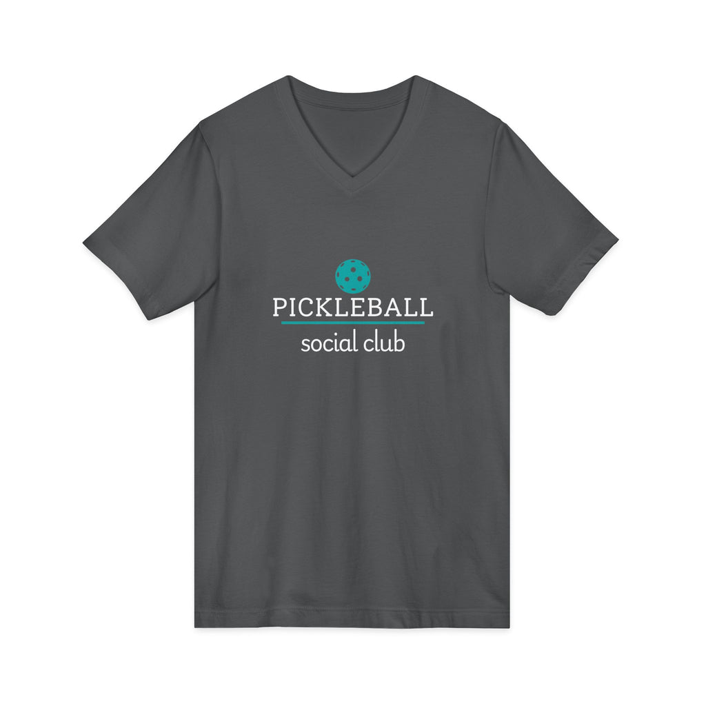 Pickleball. Unisex, V-Neck, Short Sleeve, Graphic T-Shirt. Pickleball Social Club V-Neck.