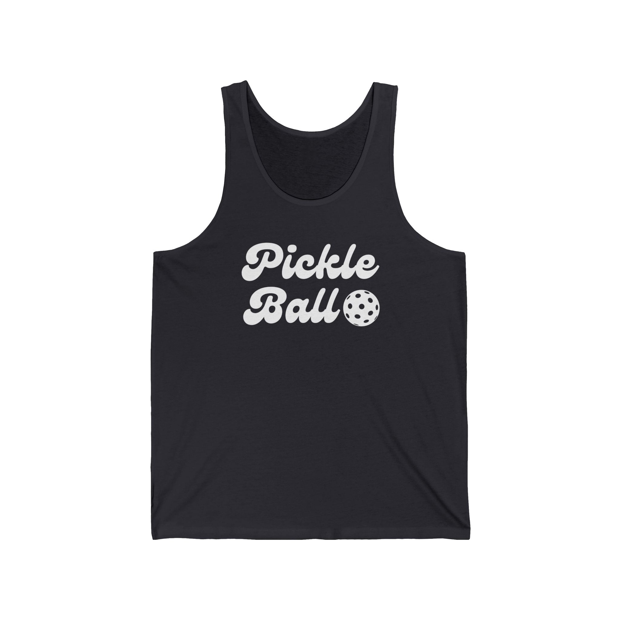 Pickleball. Ladies, Lightweight, Cotton, Graphic Tank. Pickleball. Available in 7 Colors.
