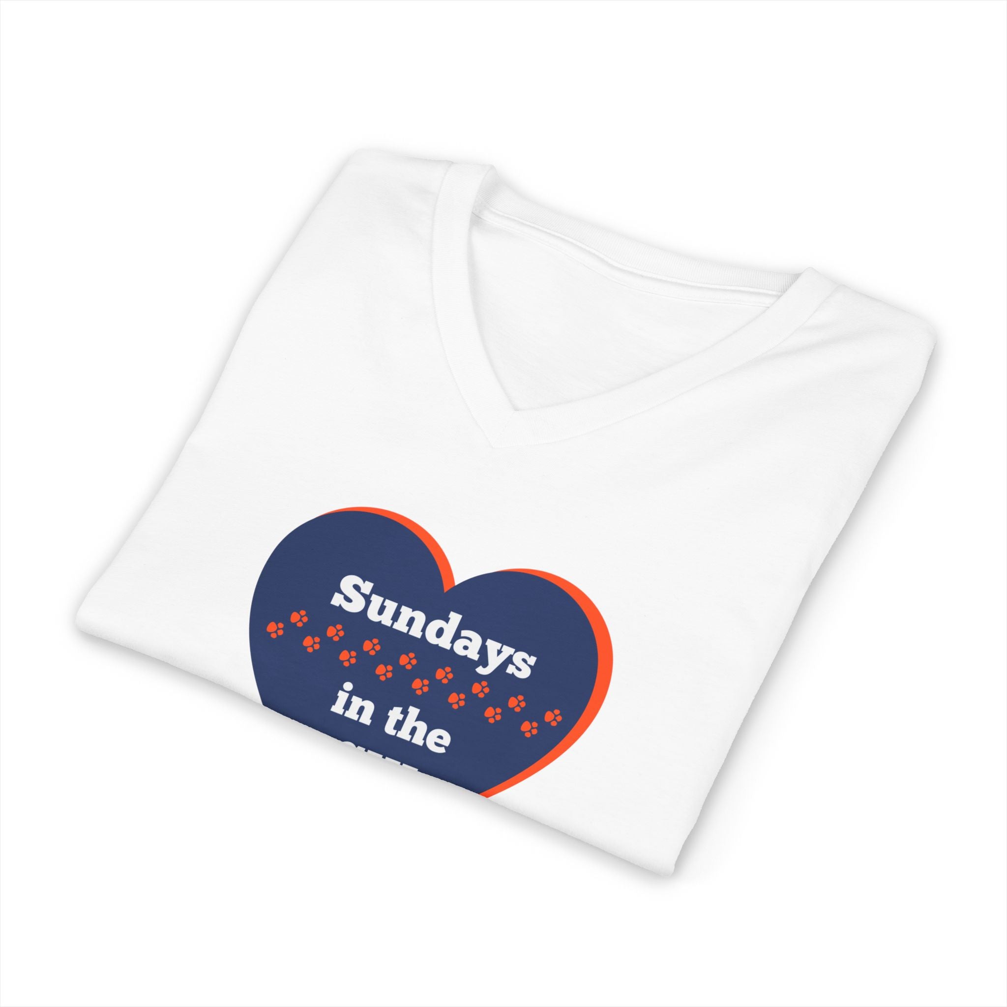 Sporty Soul. Unisex, V-Neck, Short Sleeve, Graphic T-Shirt. Sundays in the Chi.