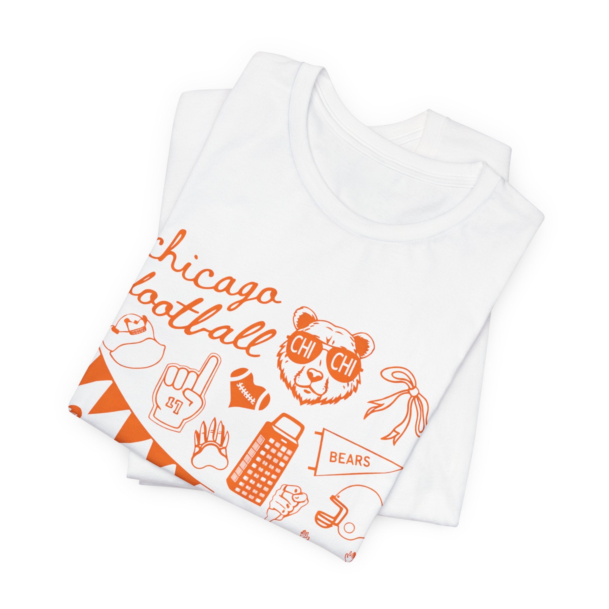 Sporty Soul. Unisex, Crew Neck, Short Sleeve, Graphic T-Shirt. 3 Color Options. Chicago Football Retro.