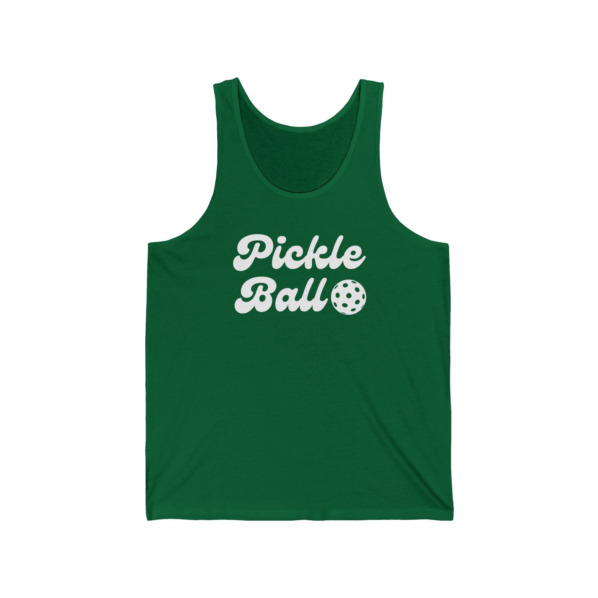 Pickleball. Ladies, Lightweight, Cotton, Graphic Tank. Pickleball. Available in 7 Colors.
