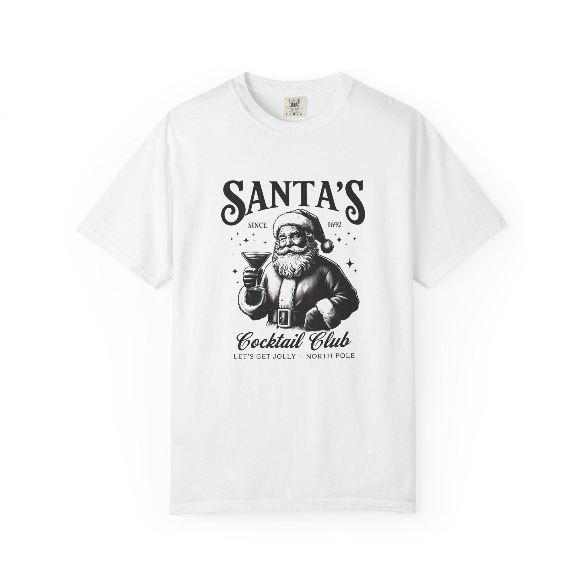 Holiday Moon. Unisex, Crew Neck, Short Sleeve, Graphic T-Shirt. Santa's Cocktail Club.
