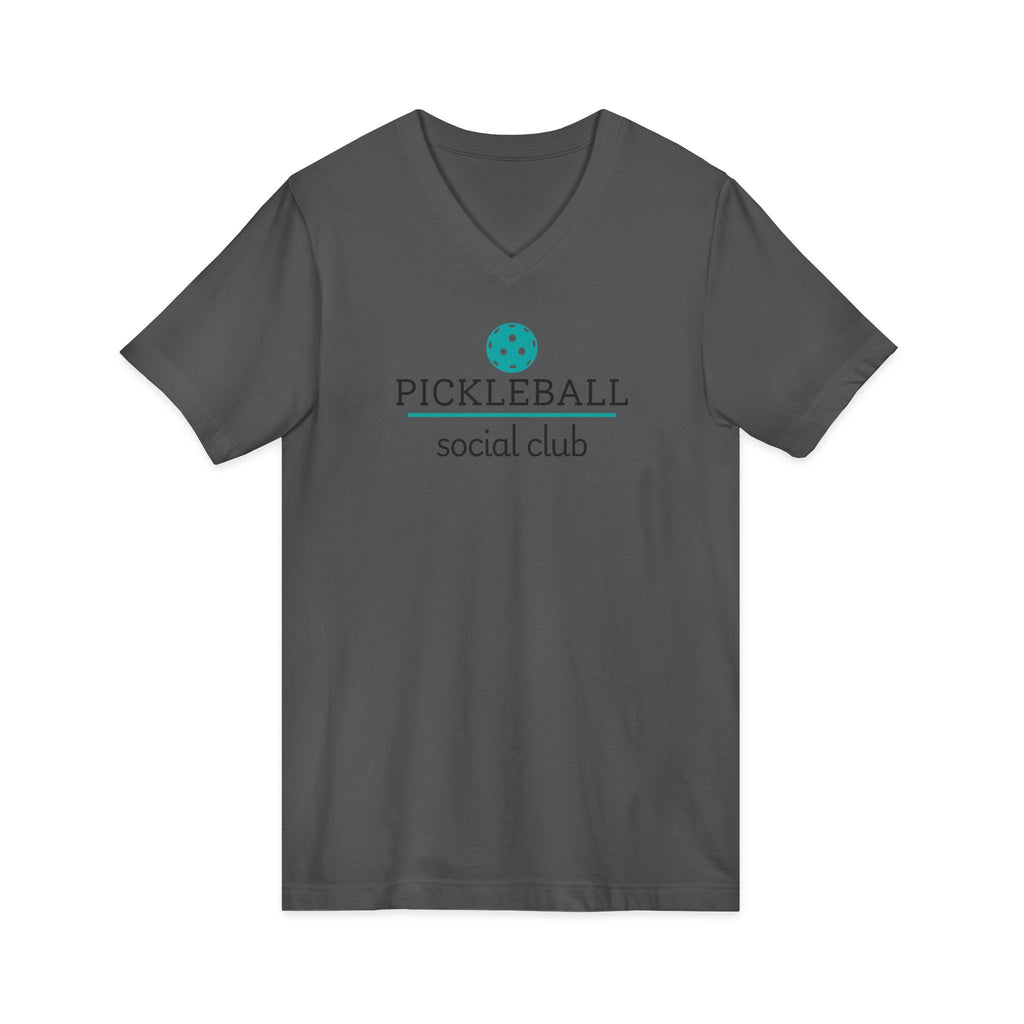 Pickleball. Unisex, V-Neck, Short Sleeve, Graphic T-Shirt. Pickleball Social Club V-Neck