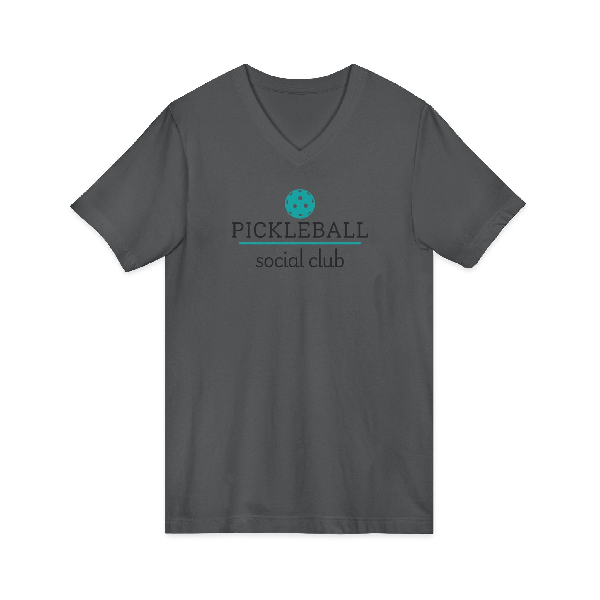Pickleball. Unisex, V-Neck, Short Sleeve, Graphic T-Shirt. Pickleball Social Club V-Neck