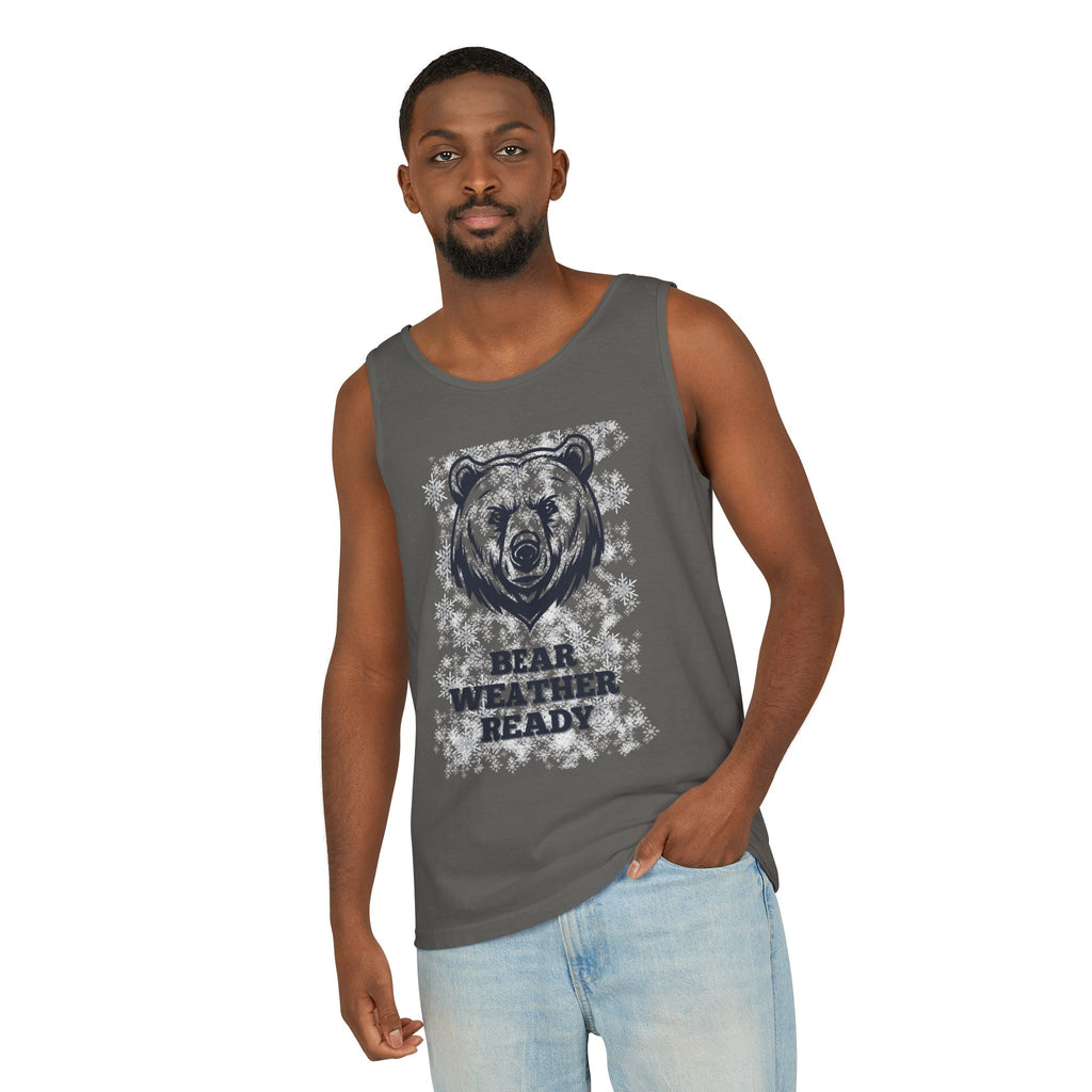 Sporty Soul. Unisex, Lightweight, Cotton, Graphic Tank. Bear Weather Ready.