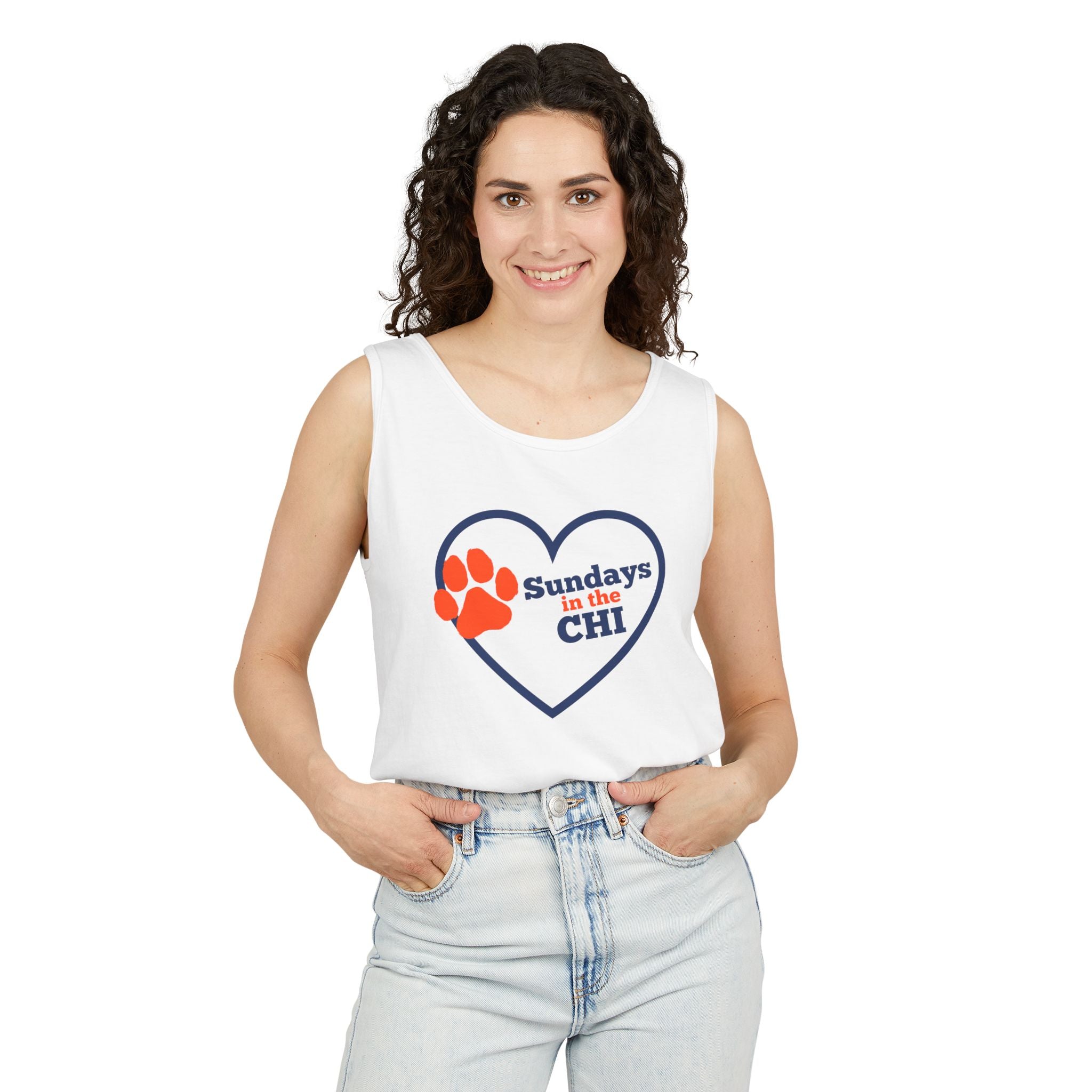 Sporty Soul. Unisex, Lightweight, Cotton, Graphic Tank. Sundays in the CHI.