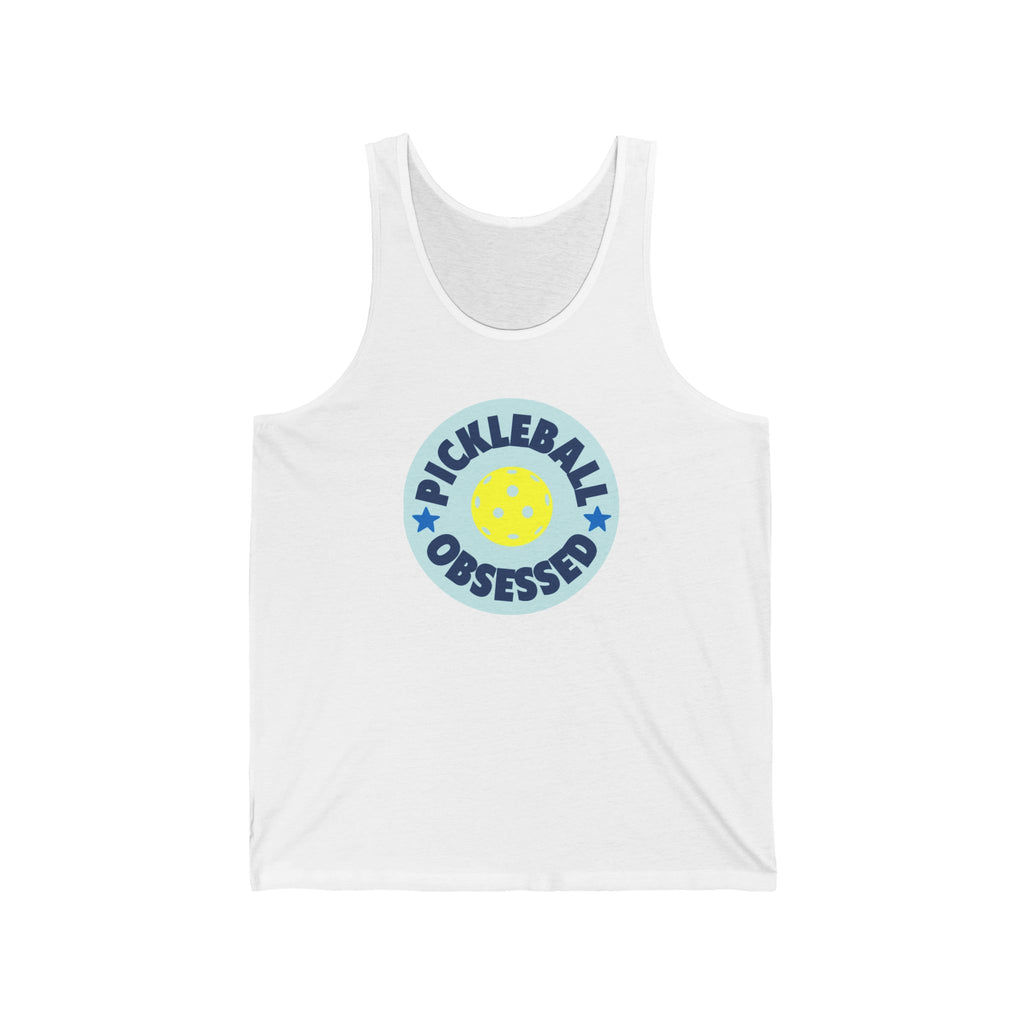Pickleball. Unisex Jersey Tank.  Pickleball Obsessed.