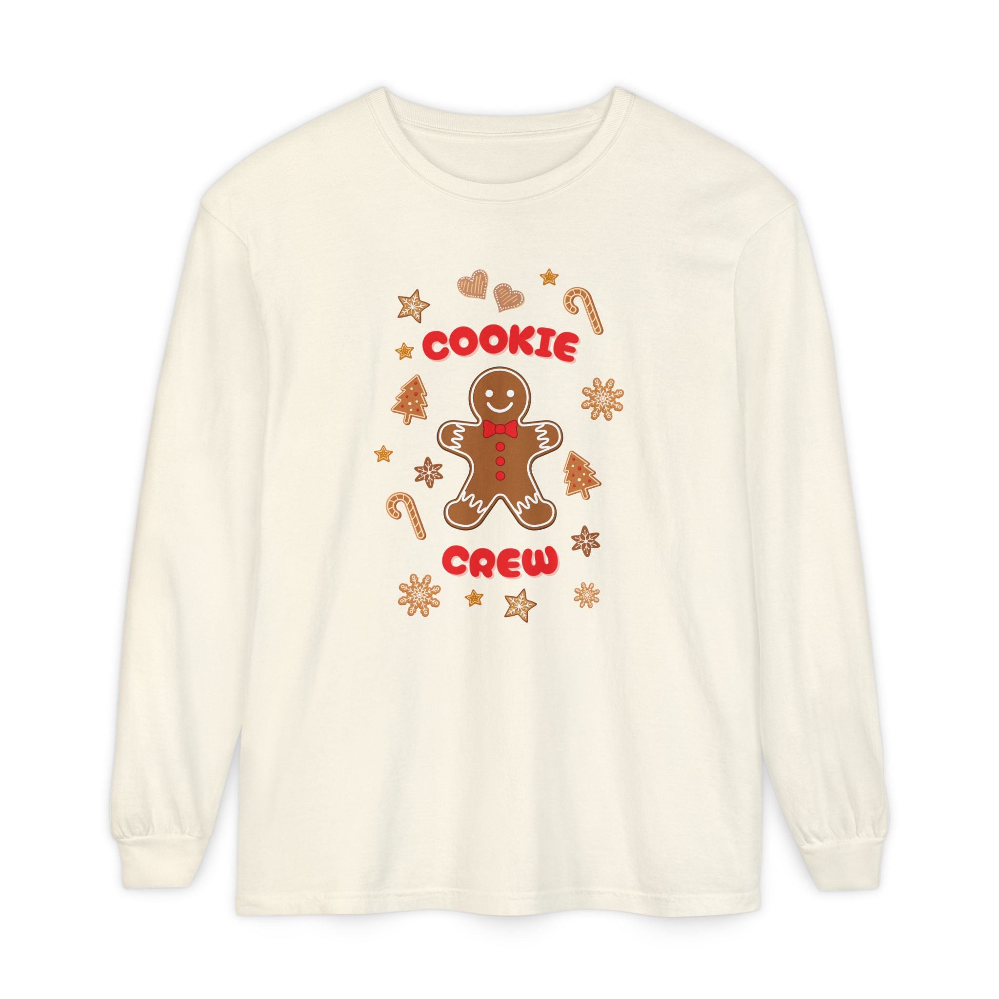 Holiday Moon. Unisex, Crew Neck, Long Sleeve, Graphic T-Shirt. Cookie Crew.