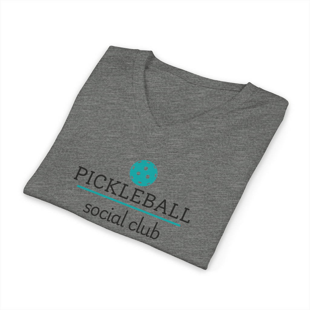 Pickleball. Unisex, V-Neck, Short Sleeve, Graphic T-Shirt. Pickleball Social Club V-Neck