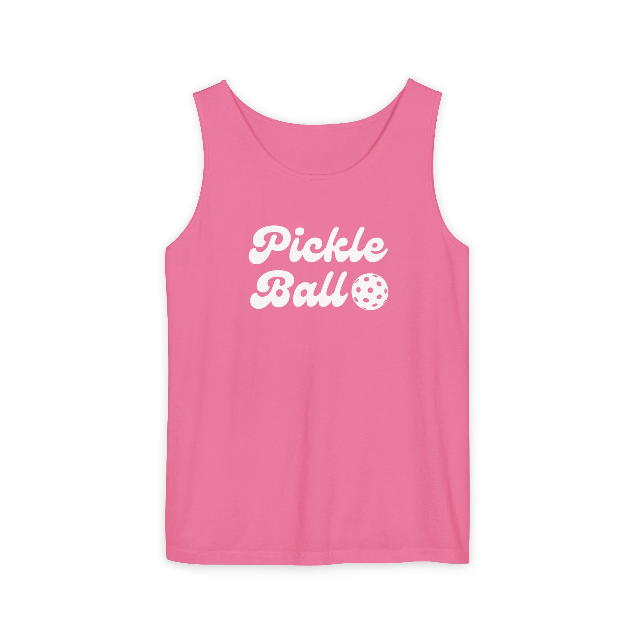 Pickleball. Unisex, Lightweight, Cotton, Graphic Tank. Pickleball.