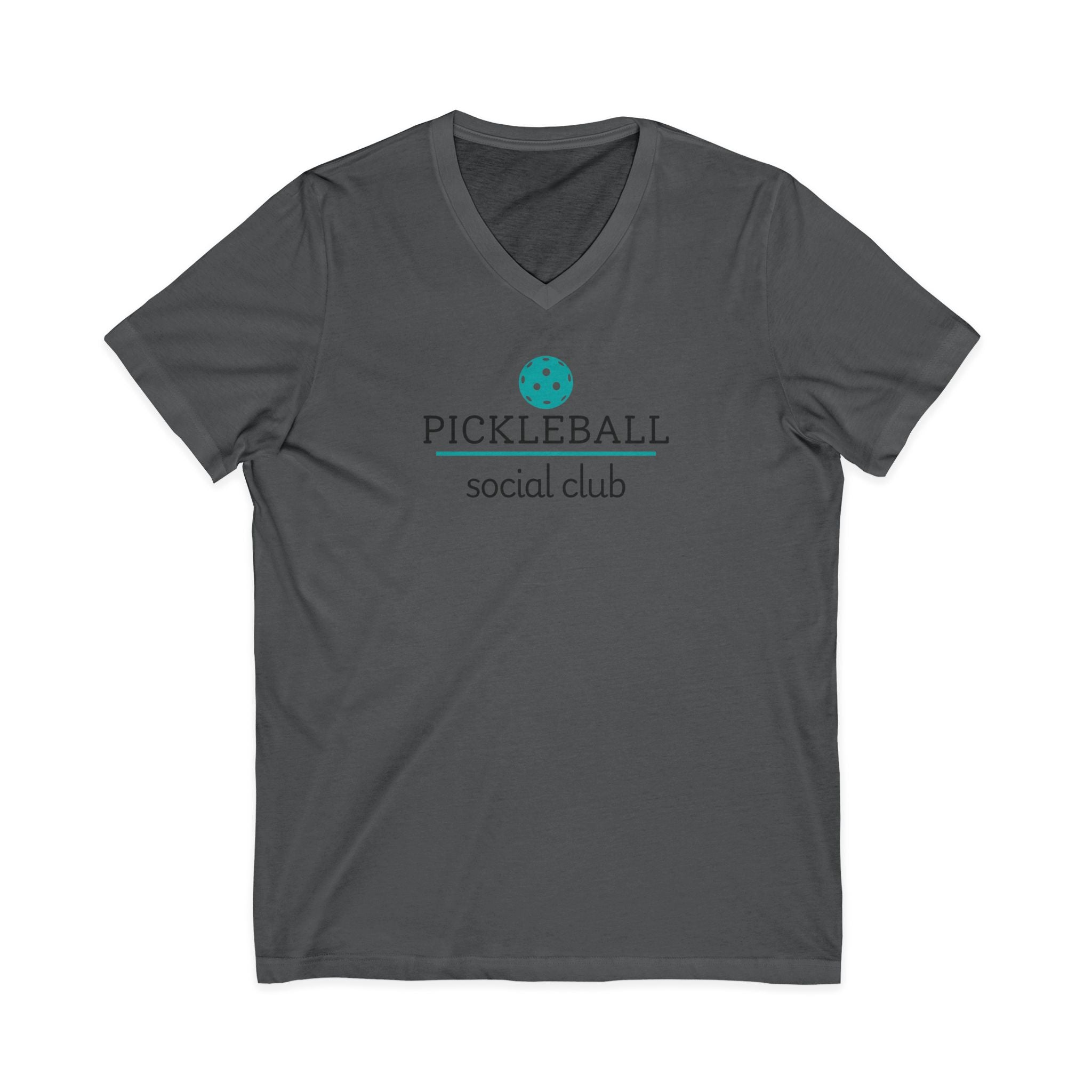 Pickleball. Unisex, V-Neck, Short Sleeve, Graphic T-Shirt. Pickleball Social Club V-Neck