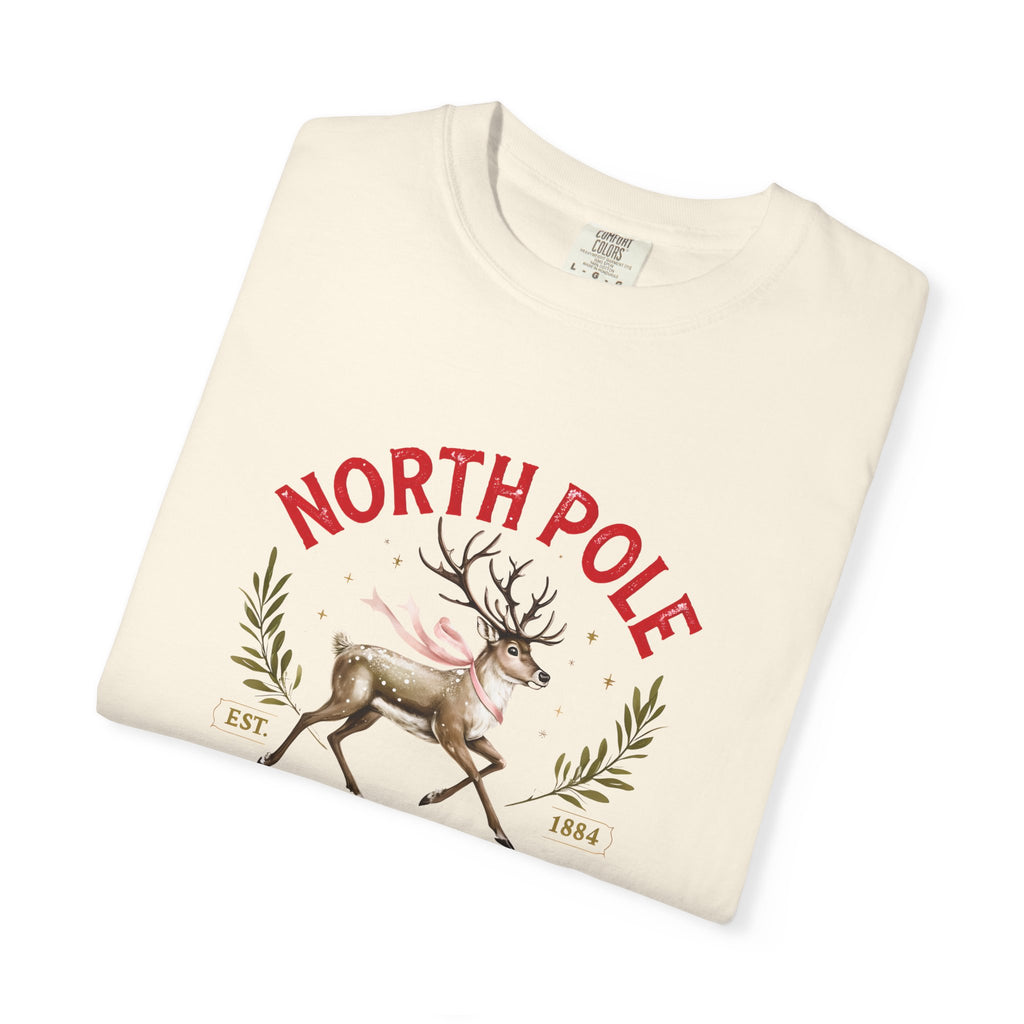 Holiday Moon. Unisex, Crew Neck, Short Sleeve, Graphic T-Shirt. North Pole Social Club.
