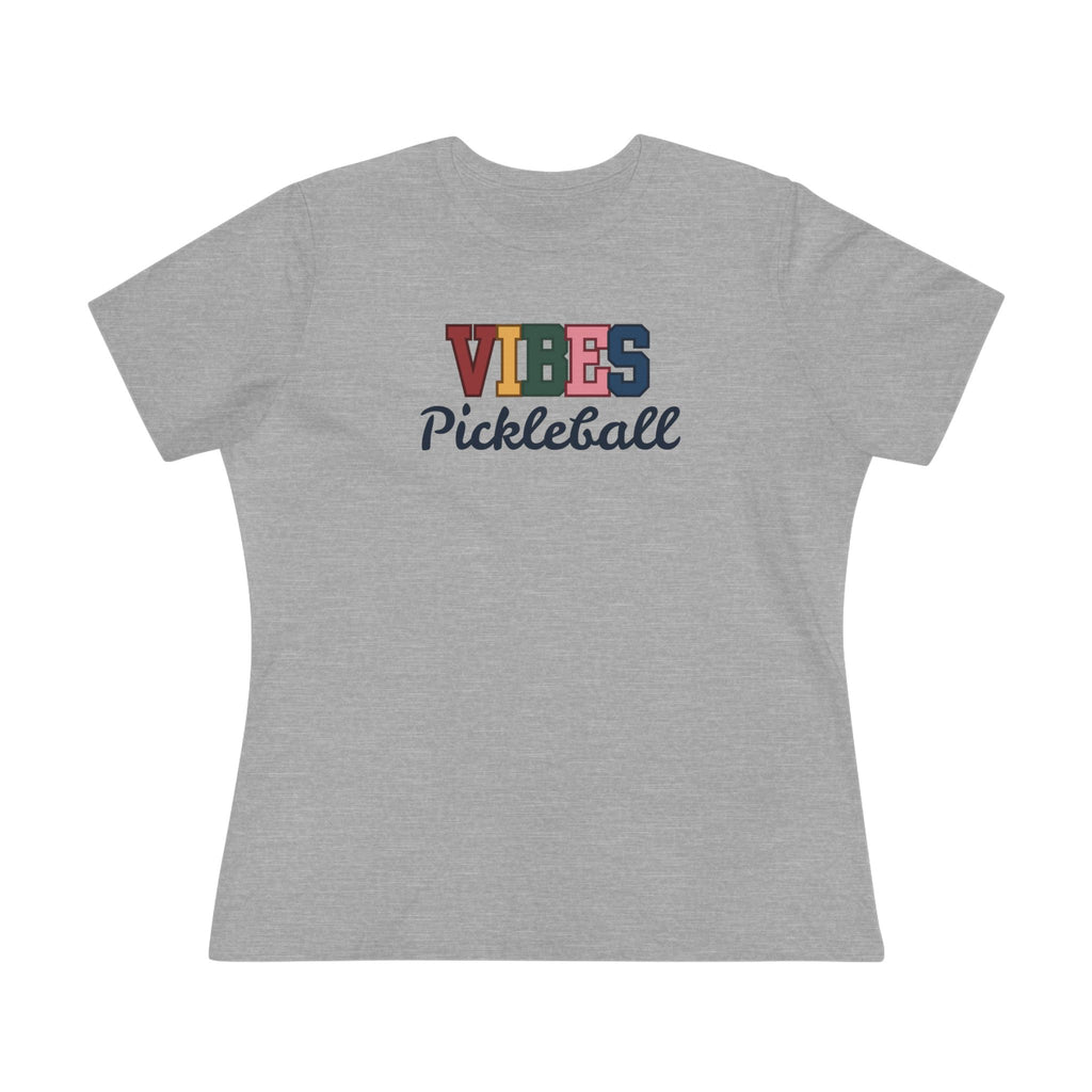 Pickleball. Women's Crew Neck, Short Sleeve, Graphic T-Shirt.  Pickleball Vibes.