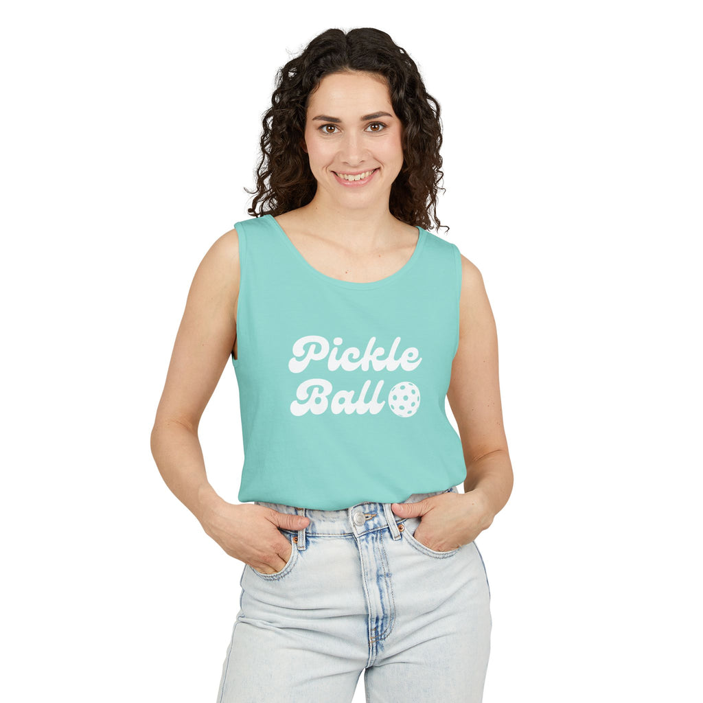 Pickleball. Unisex, Lightweight, Cotton, Graphic Tank. Pickleball.