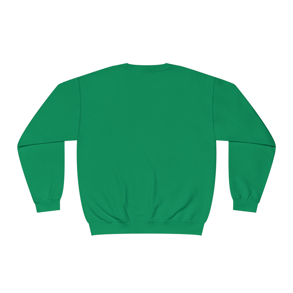 Lucky Moon.  Ladies, Crew Neck, Medium-Heavy NuBlend fleece/cotton, Graphic Sweatshirt. Irish/Shamrocks.