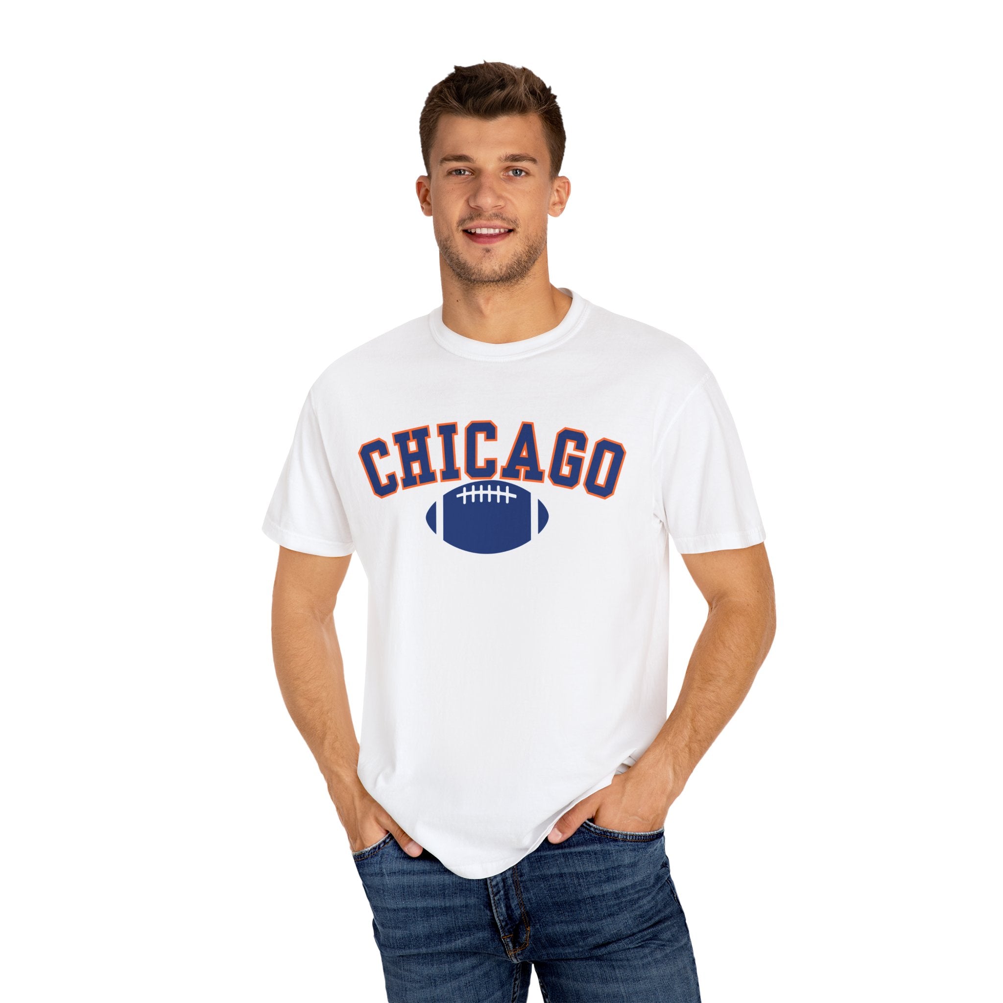 Sporty Soul. Unisex, Garment-Dyed, Crew Neck, Short Sleeve, Graphic T-Shirt. Chicago.