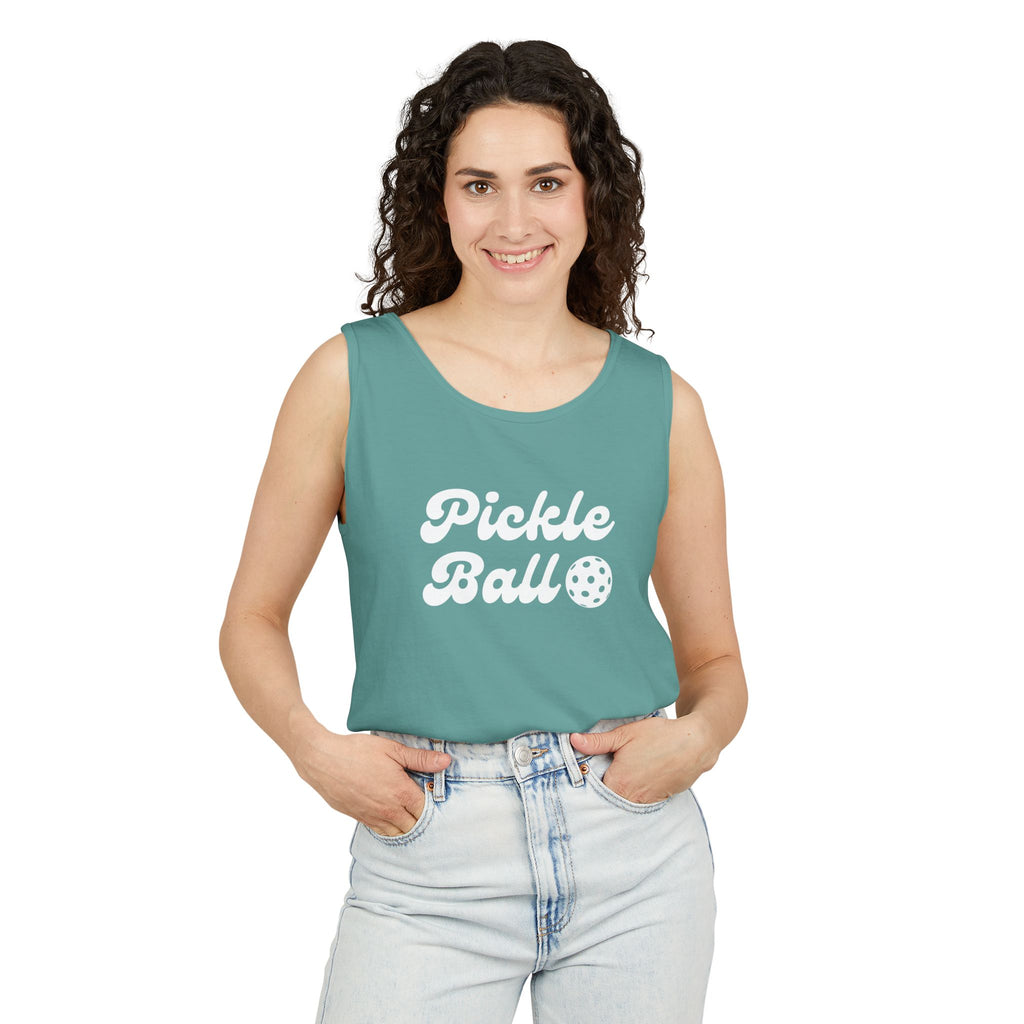 Pickleball. Unisex, Lightweight, Cotton, Graphic Tank. Pickleball.