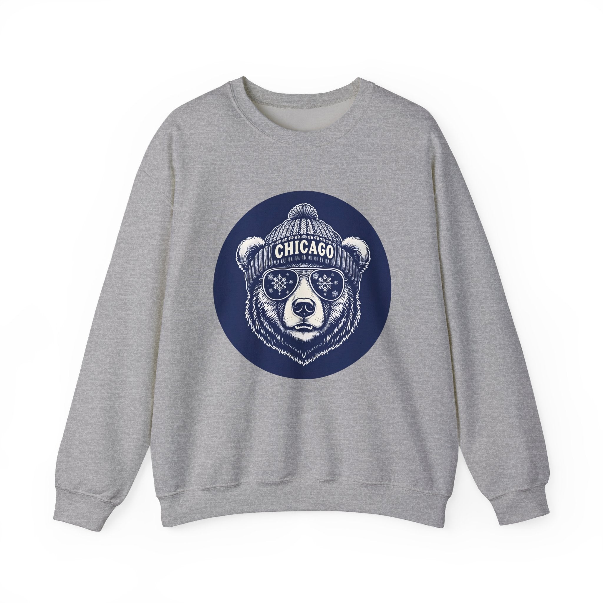 Sporty Soul. Unisex, Crew Neck, Medium Weight, Graphic Sweatshirt. Retro Winter Beanie Bear.