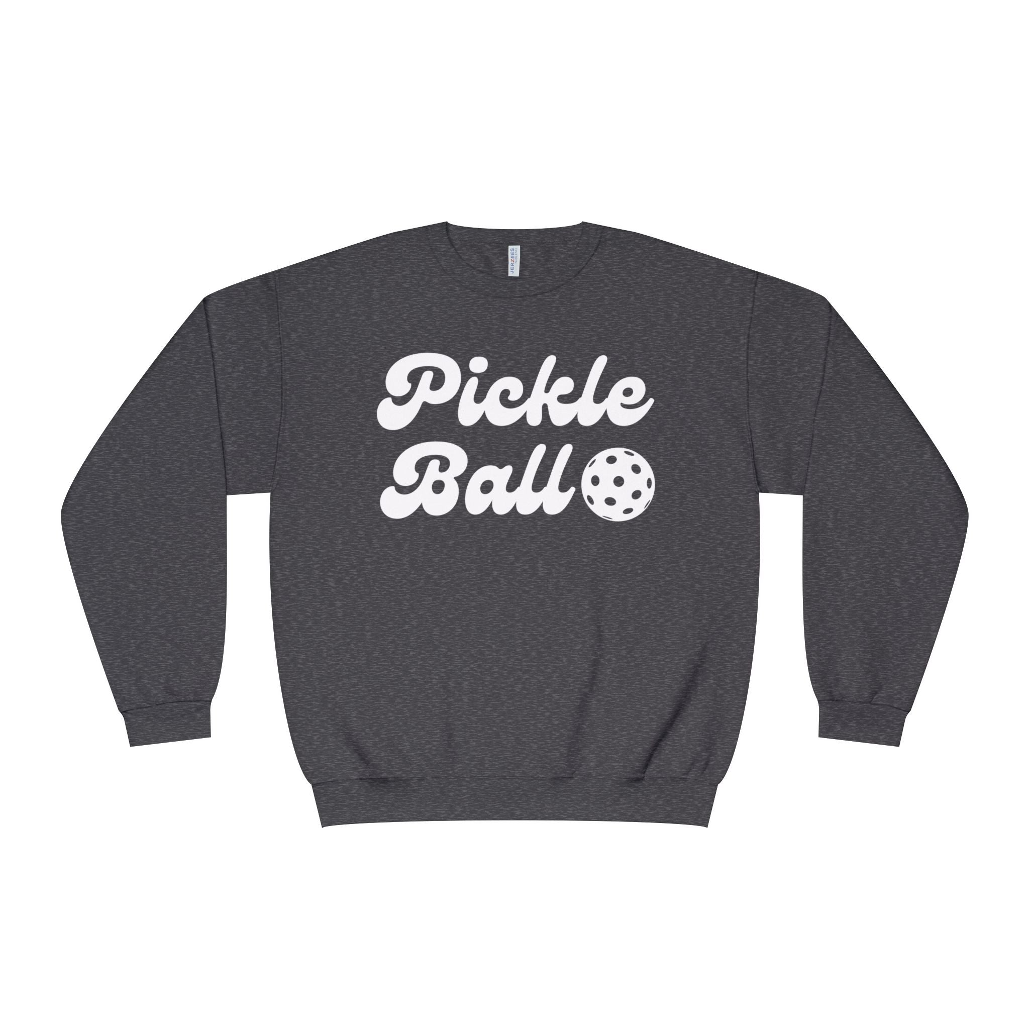 Pickleball. Ladies, Crew Neck, Medium-Heavy NuBlend fleece/cotton, Graphic Sweatshirt. Pickleball. 9 Colors to choose from.