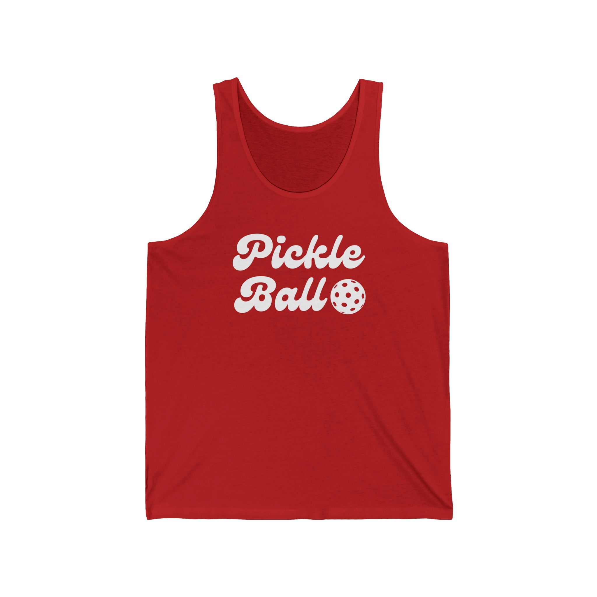 Pickleball. Ladies, Lightweight, Cotton, Graphic Tank. Pickleball. Available in 7 Colors.