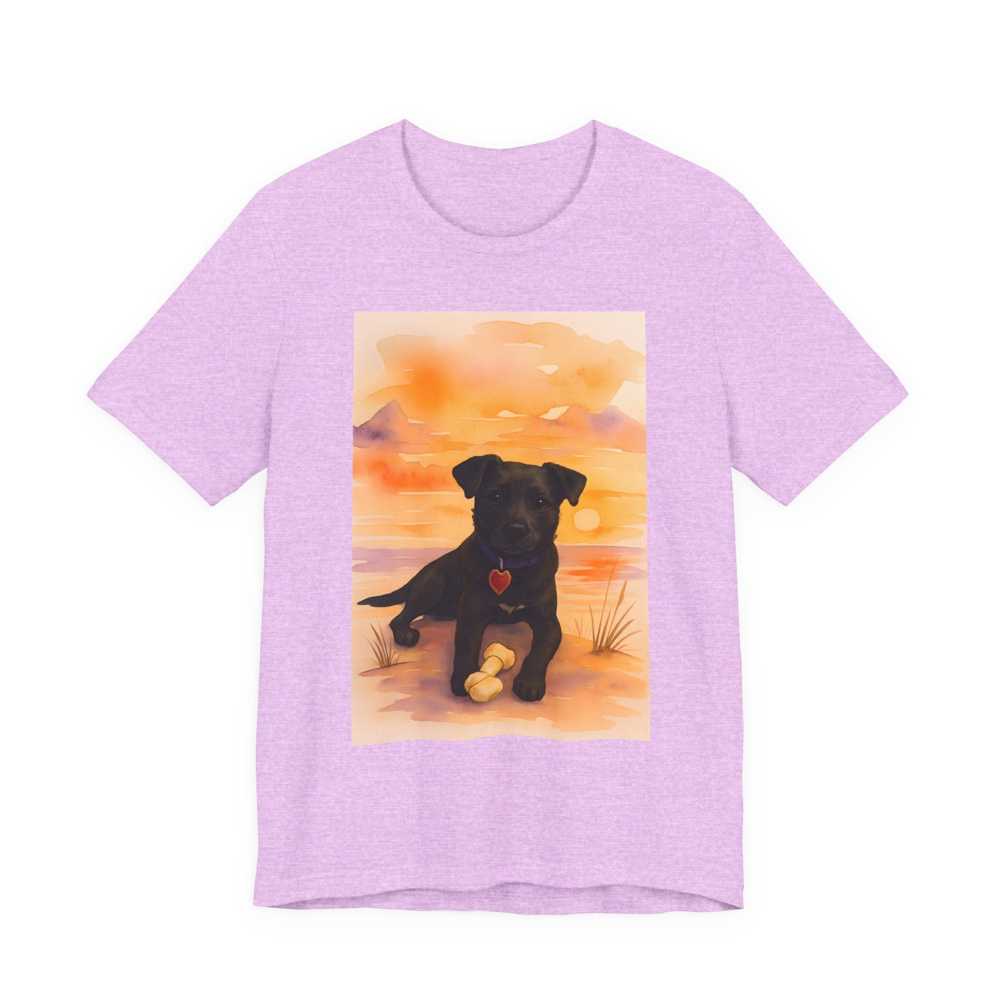 Wild at Heart Collection. Unisex, Crew Neck, Short Sleeve, Graphic T-Shirt. Holly Girl Sunset.