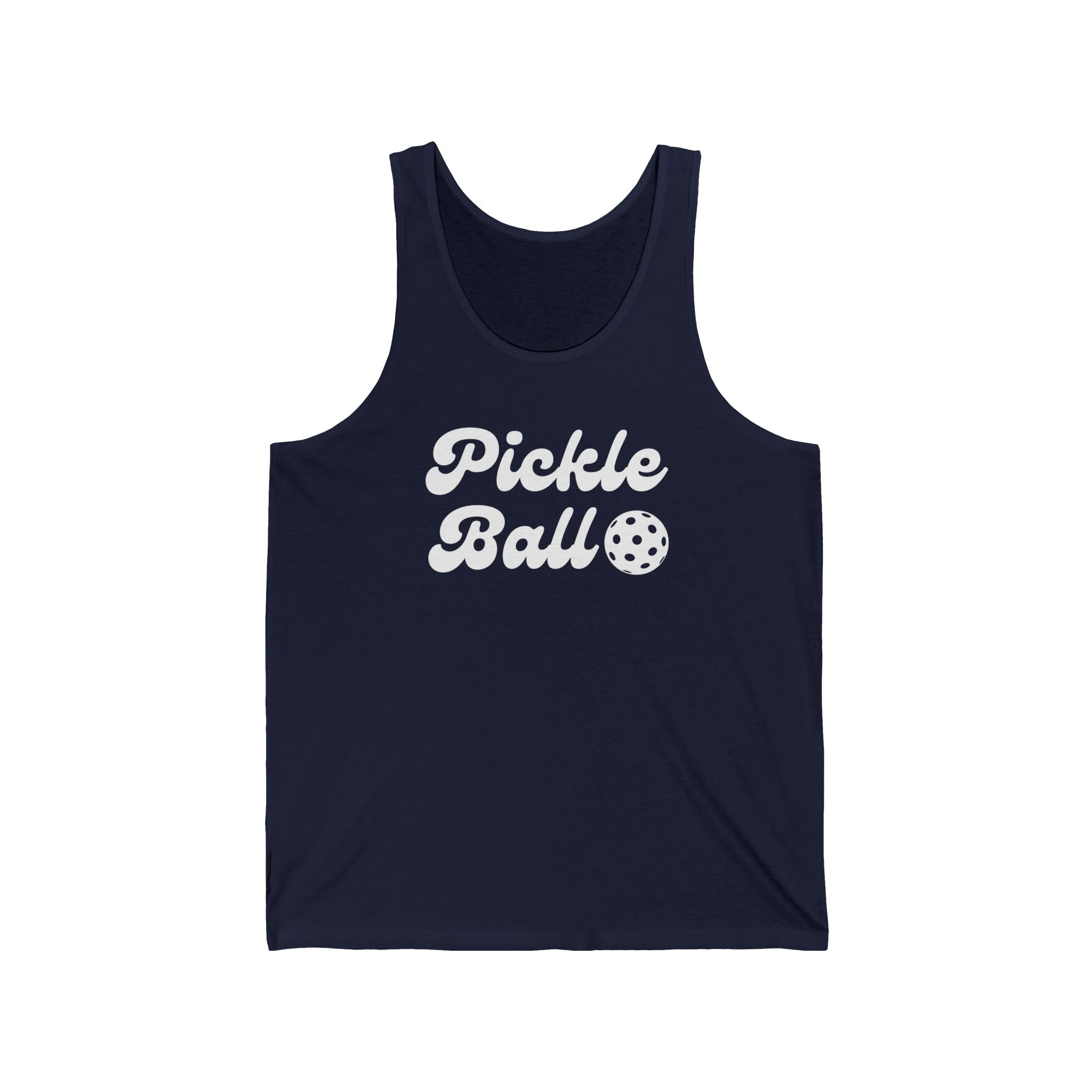 Pickleball. Ladies, Lightweight, Cotton, Graphic Tank. Pickleball. Available in 7 Colors.