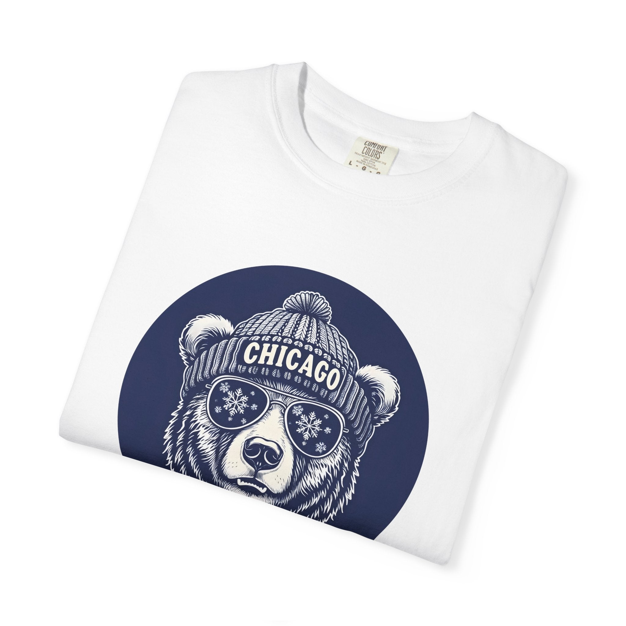 Sporty Soul. Unisex, Garment-Dyed, Crew Neck, Short Sleeve, Graphic T-Shirt. Retro Winter Beanie Bear.