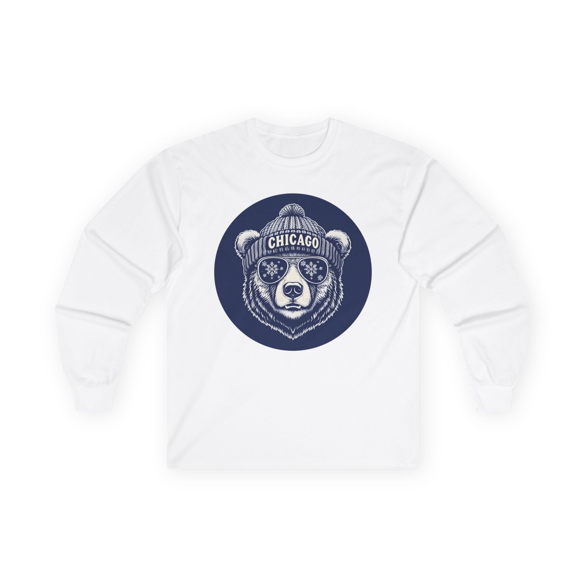 Sporty Soul. Unisex, Crew Neck, Long Sleeve, Graphic T-Shirt. Retro Winter Beanie Bear.