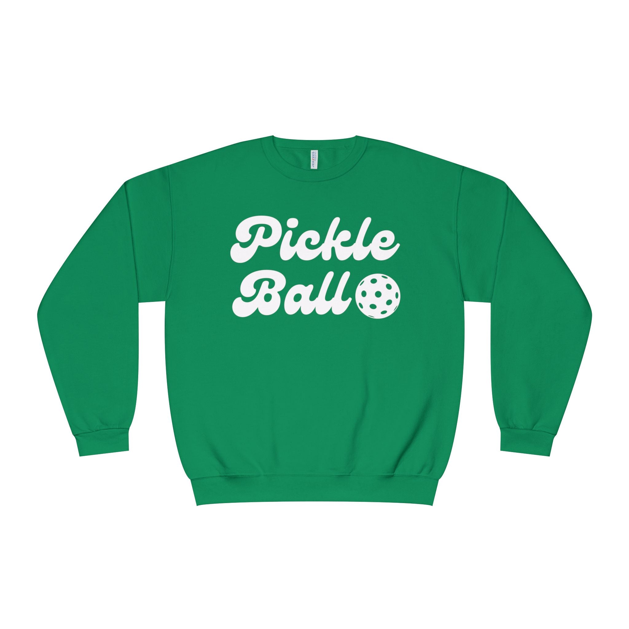 Pickleball. Ladies, Crew Neck, Medium-Heavy NuBlend fleece/cotton, Graphic Sweatshirt. Pickleball. 10 Colors to choose from.