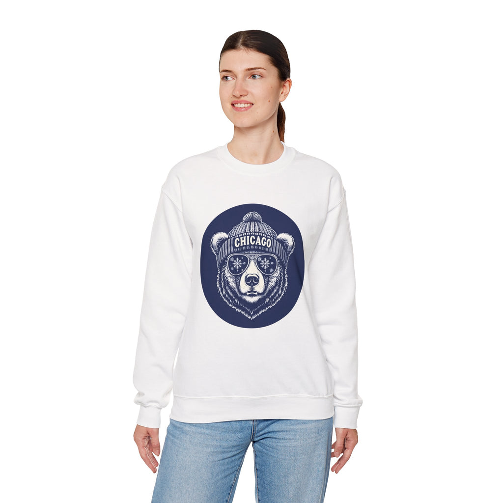 Sporty Soul. Unisex, Crew Neck, Medium Weight, Graphic Sweatshirt. Retro Winter Beanie Bear.