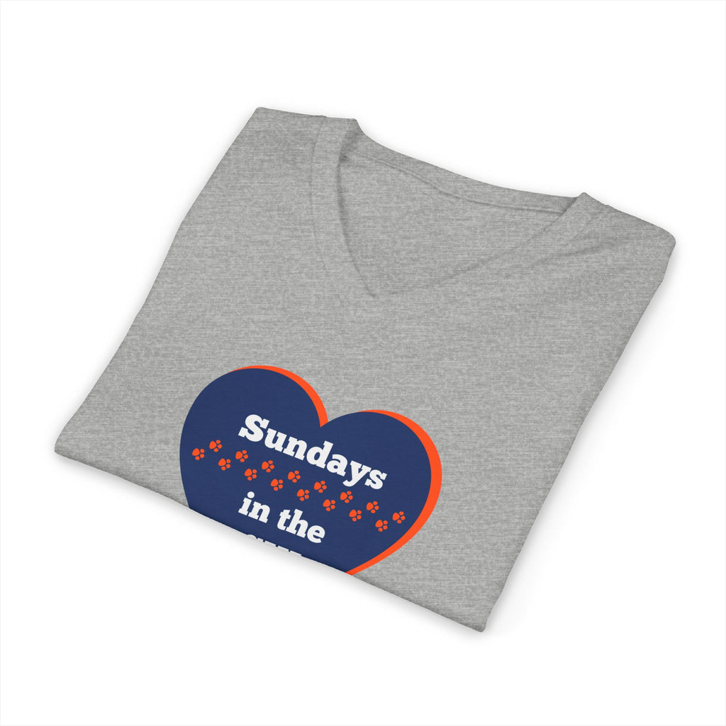 Sporty Soul. Unisex, V-Neck, Short Sleeve, Graphic T-Shirt. Sundays in the Chi.