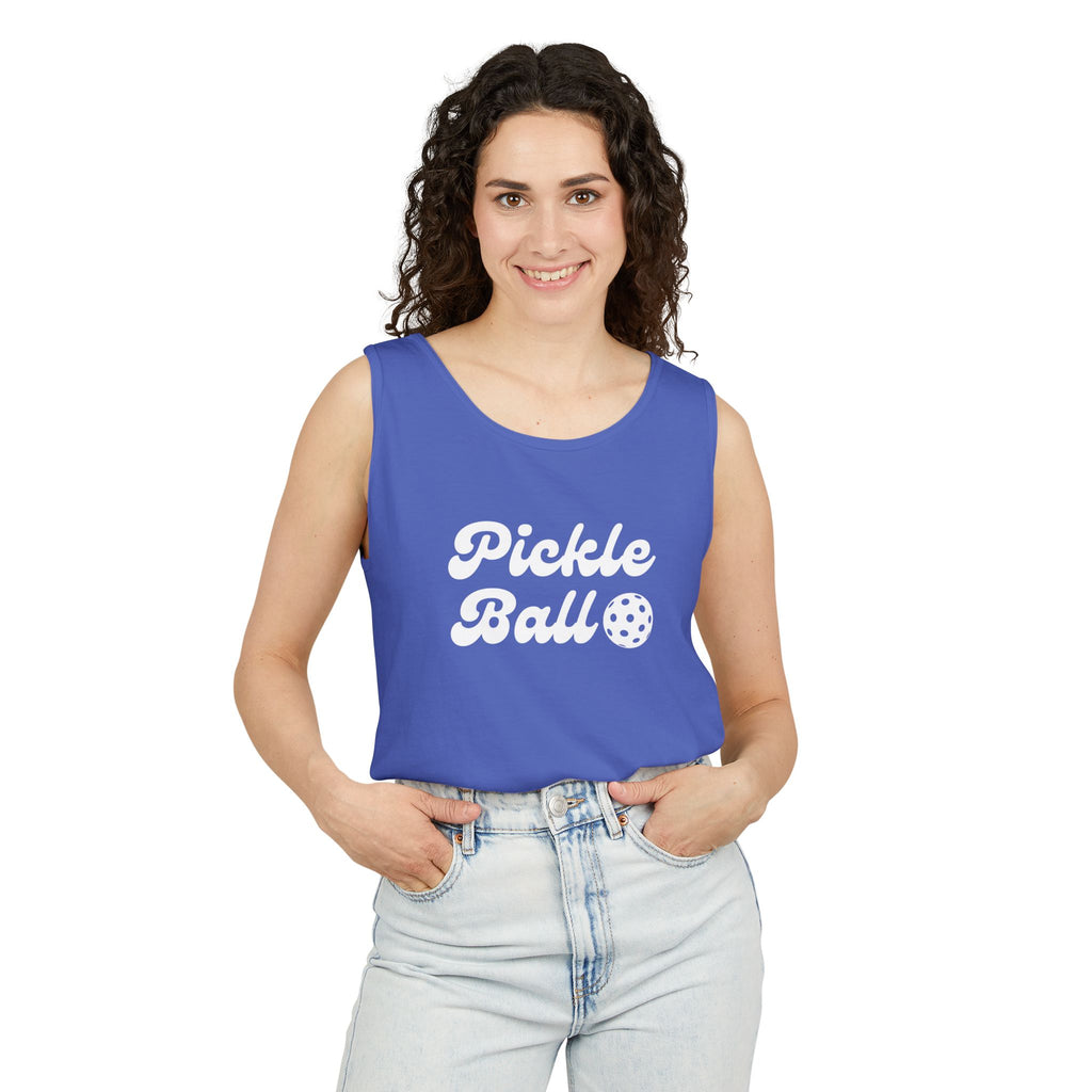 Pickleball. Unisex, Lightweight, Cotton, Graphic Tank. Pickleball.