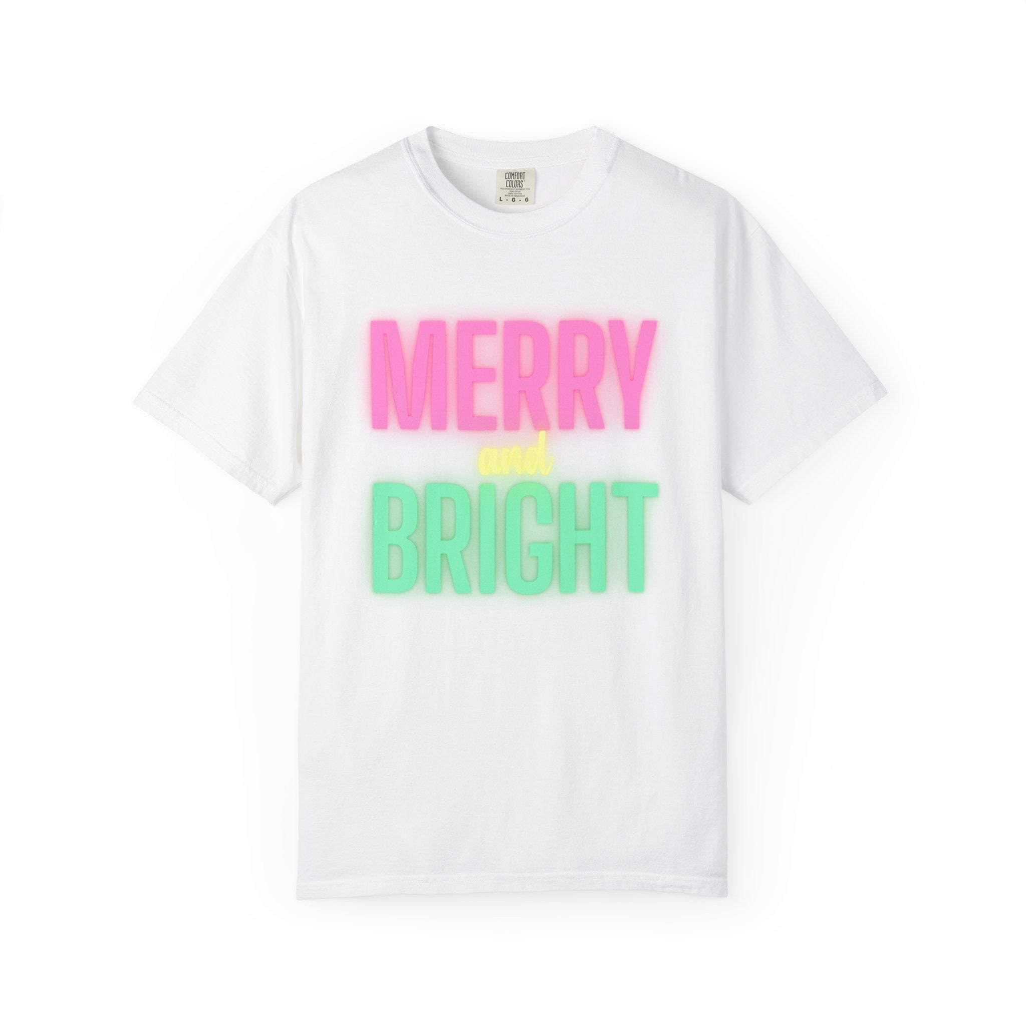 Holiday Moon. Unisex, Crew Neck, Short Sleeve, Graphic T-Shirt. Merry & Bright.