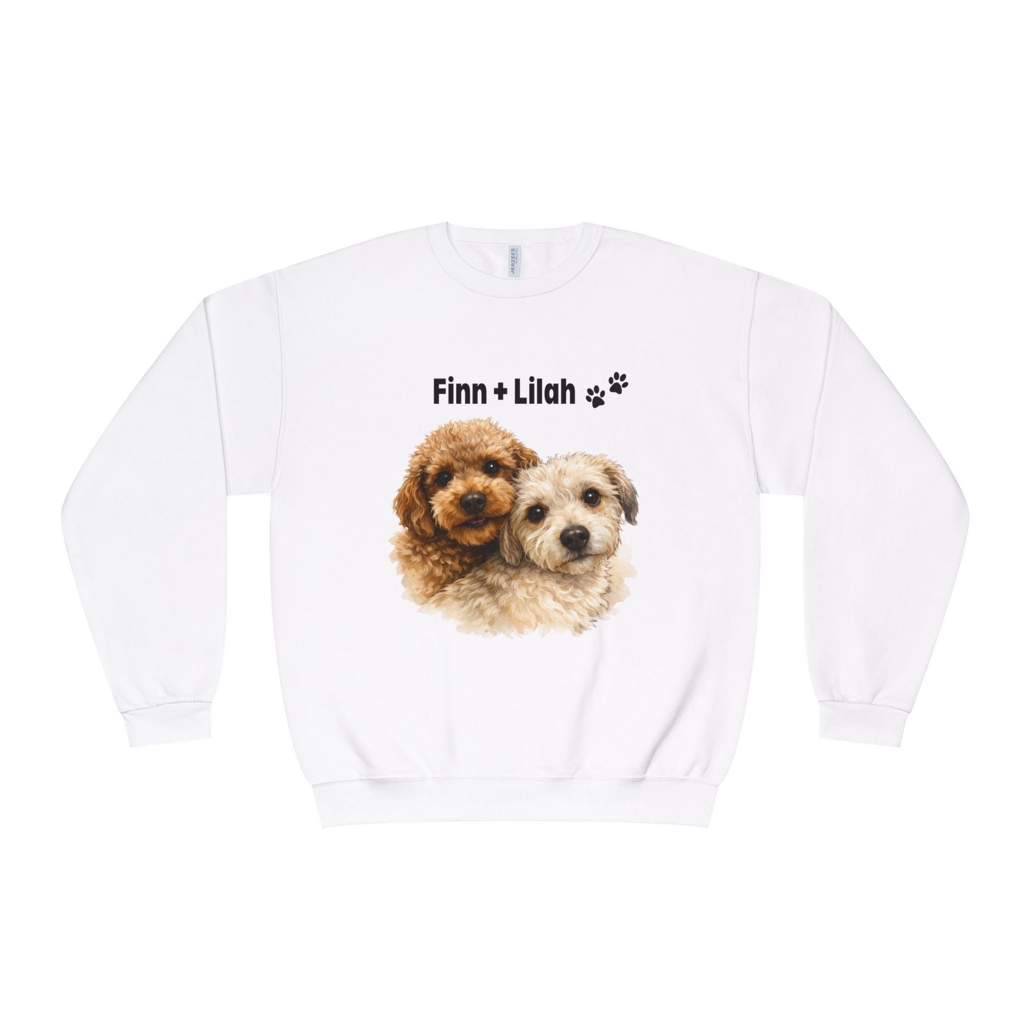 Bark & Meow Collection.Ladies, Crew Neck, Medium-Heavy NuBlend fleece/cotton, Graphic Sweatshirt. Finn + Lilah.