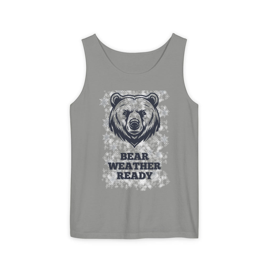 Sporty Soul. Unisex, Lightweight, Cotton, Graphic Tank. Bear Weather Ready.