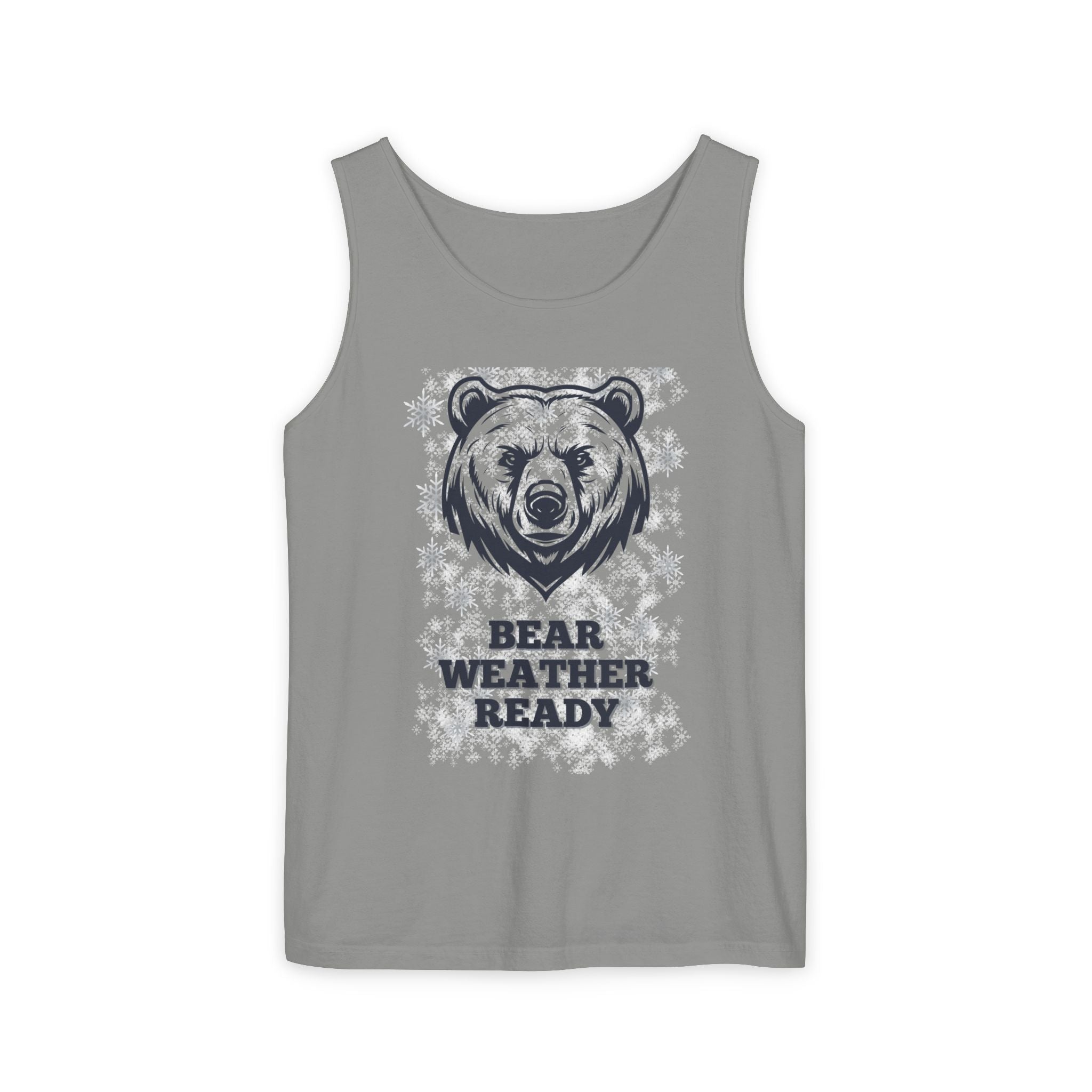 Sporty Soul. Unisex, Lightweight, Cotton, Graphic Tank. Bear Weather Ready.
