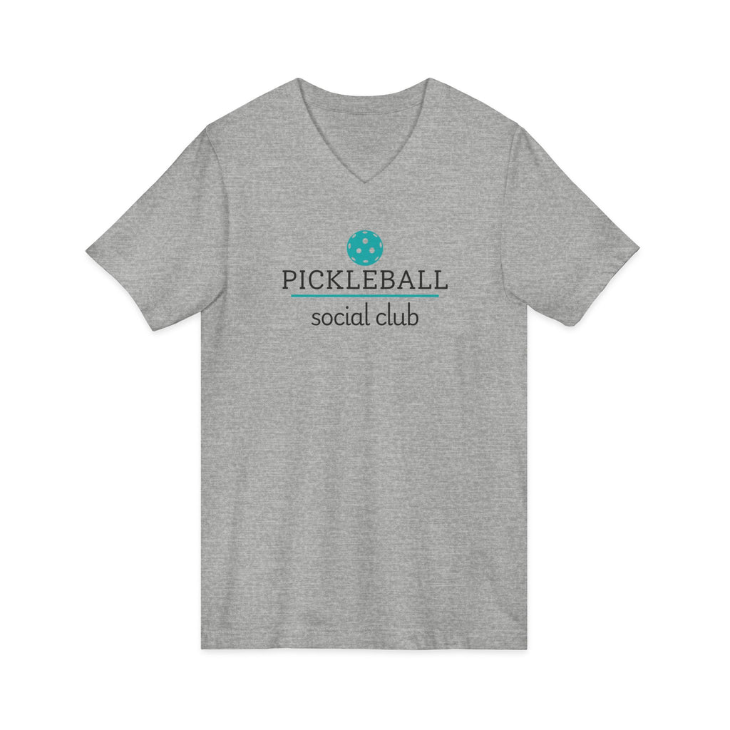 Pickleball. Unisex, V-Neck, Short Sleeve, Graphic T-Shirt. Pickleball Social Club V-Neck