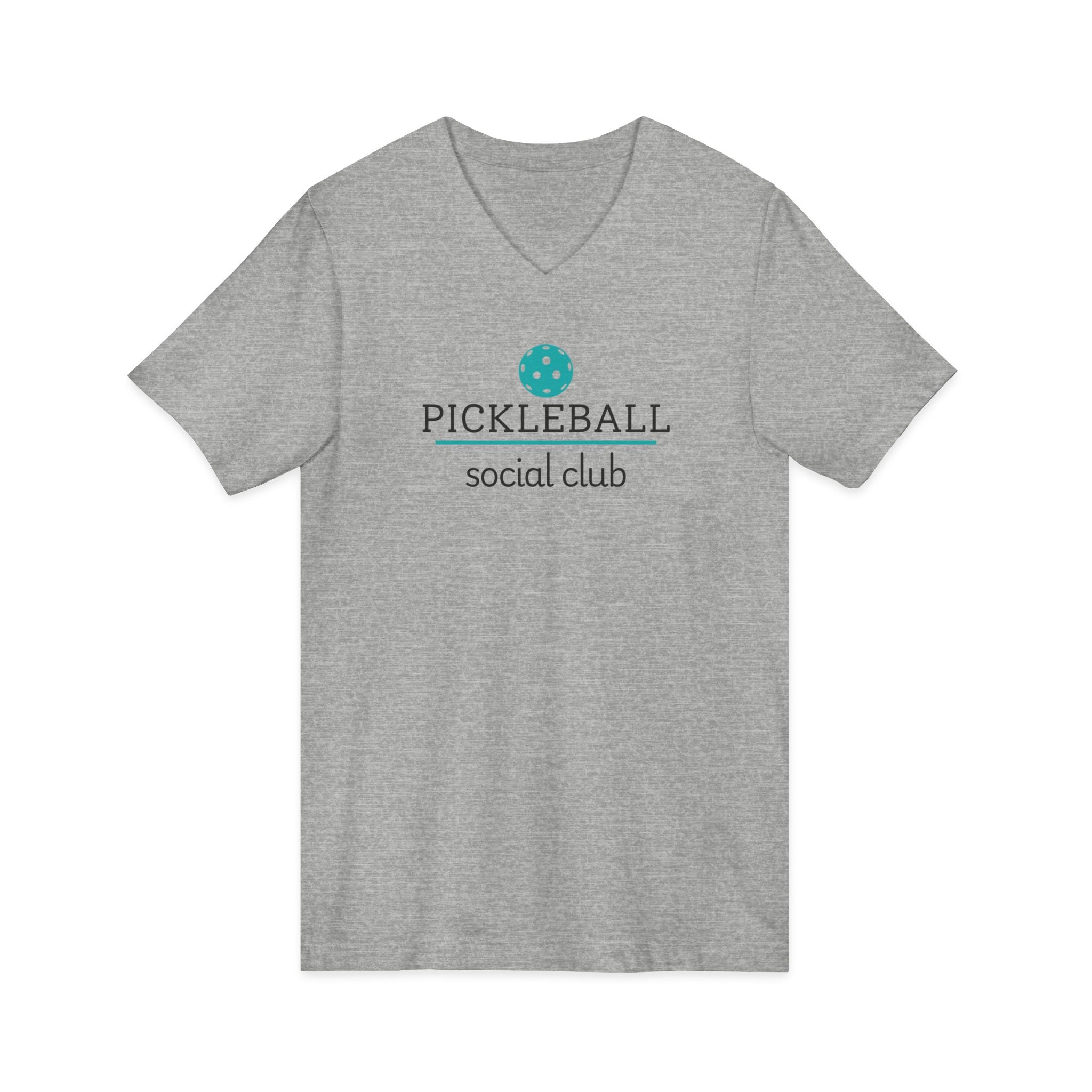 Pickleball. Unisex, V-Neck, Short Sleeve, Graphic T-Shirt. Pickleball Social Club V-Neck