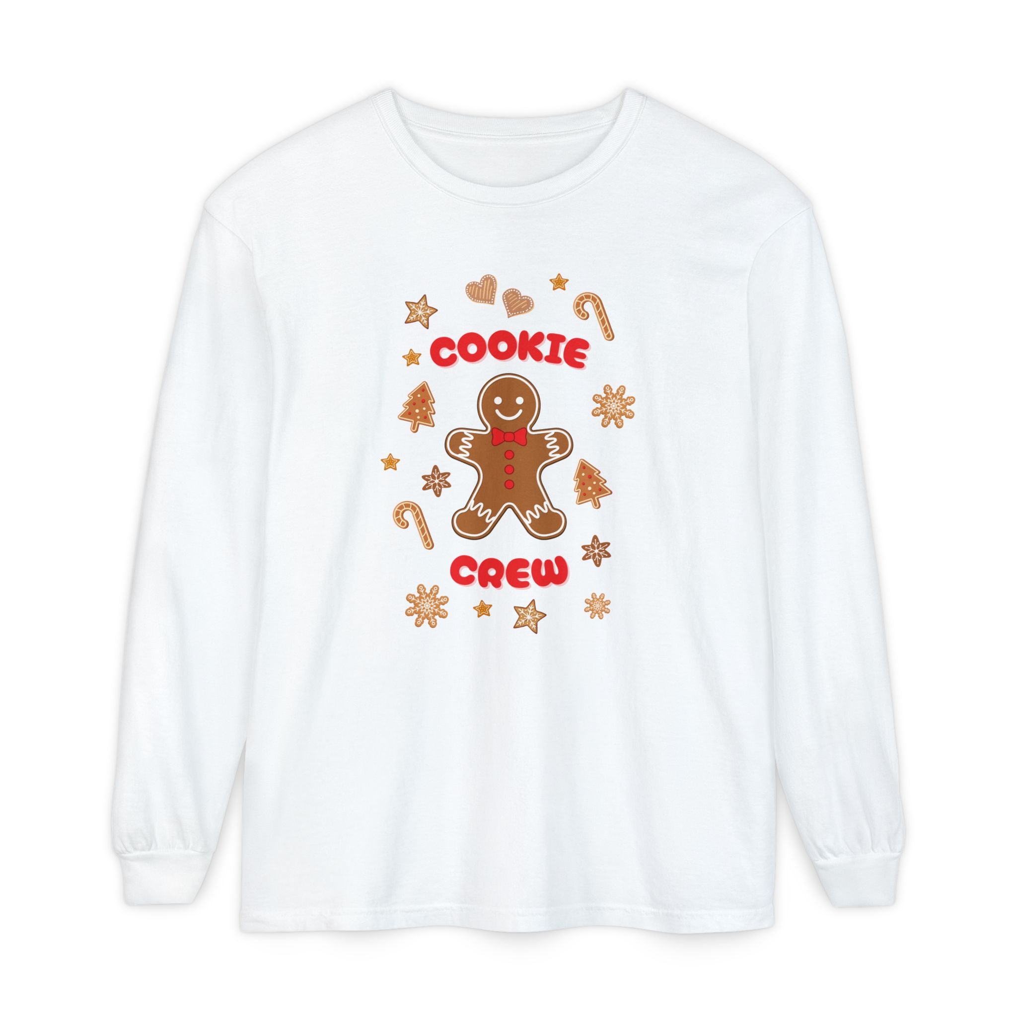 Holiday Moon. Unisex, Crew Neck, Long Sleeve, Graphic T-Shirt. Cookie Crew.