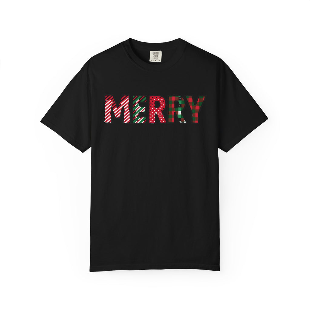 Holiday Moon. Unisex, Crew Neck, Short Sleeve, Graphic T-Shirt. Merry.