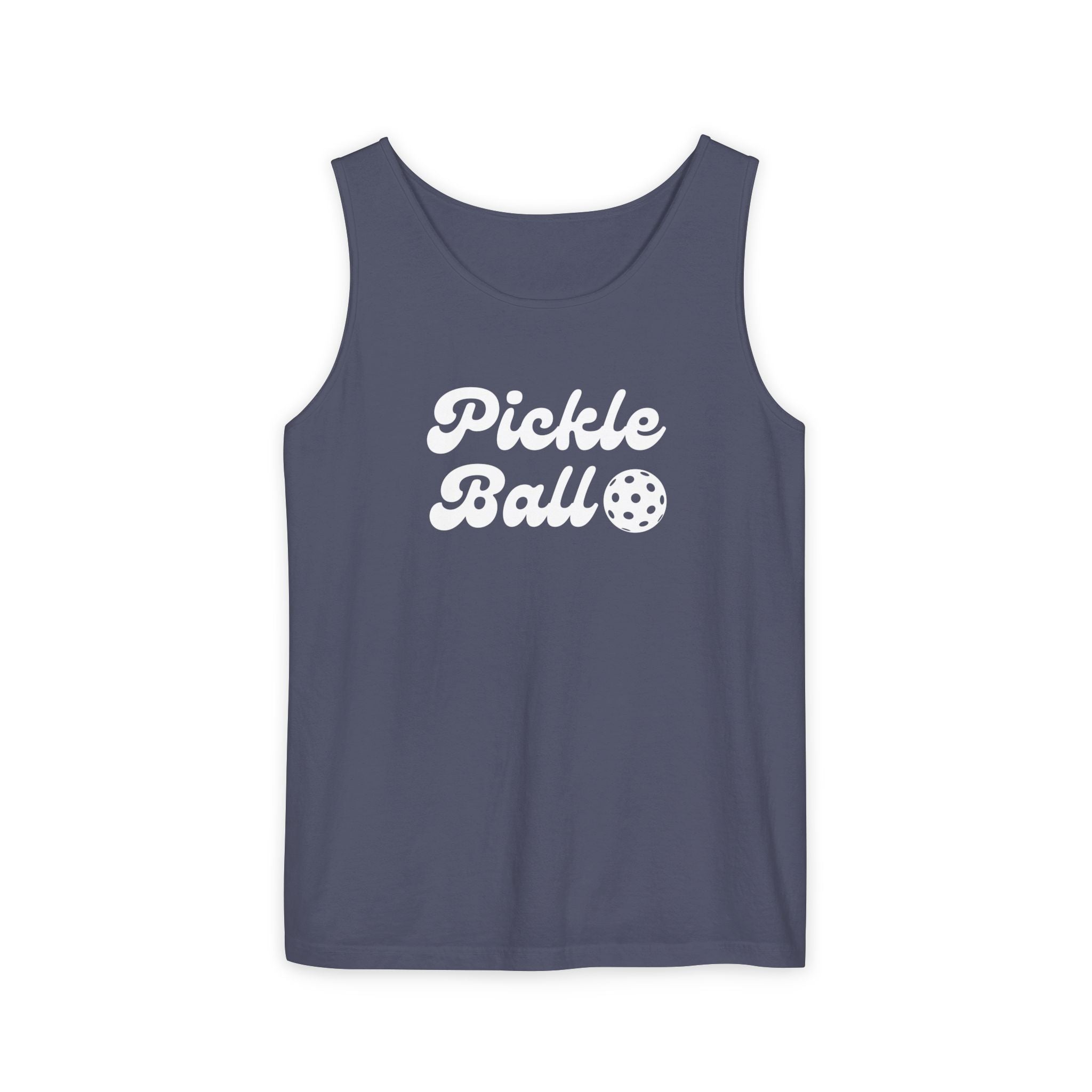 Pickleball. Mens, Lightweight, Cotton, Graphic Tank. Pickleball.