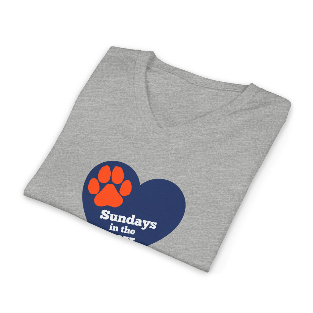 Sporty Soul. Unisex, V-Neck, Short Sleeve, Graphic T-Shirt. Sundays in the Chi.