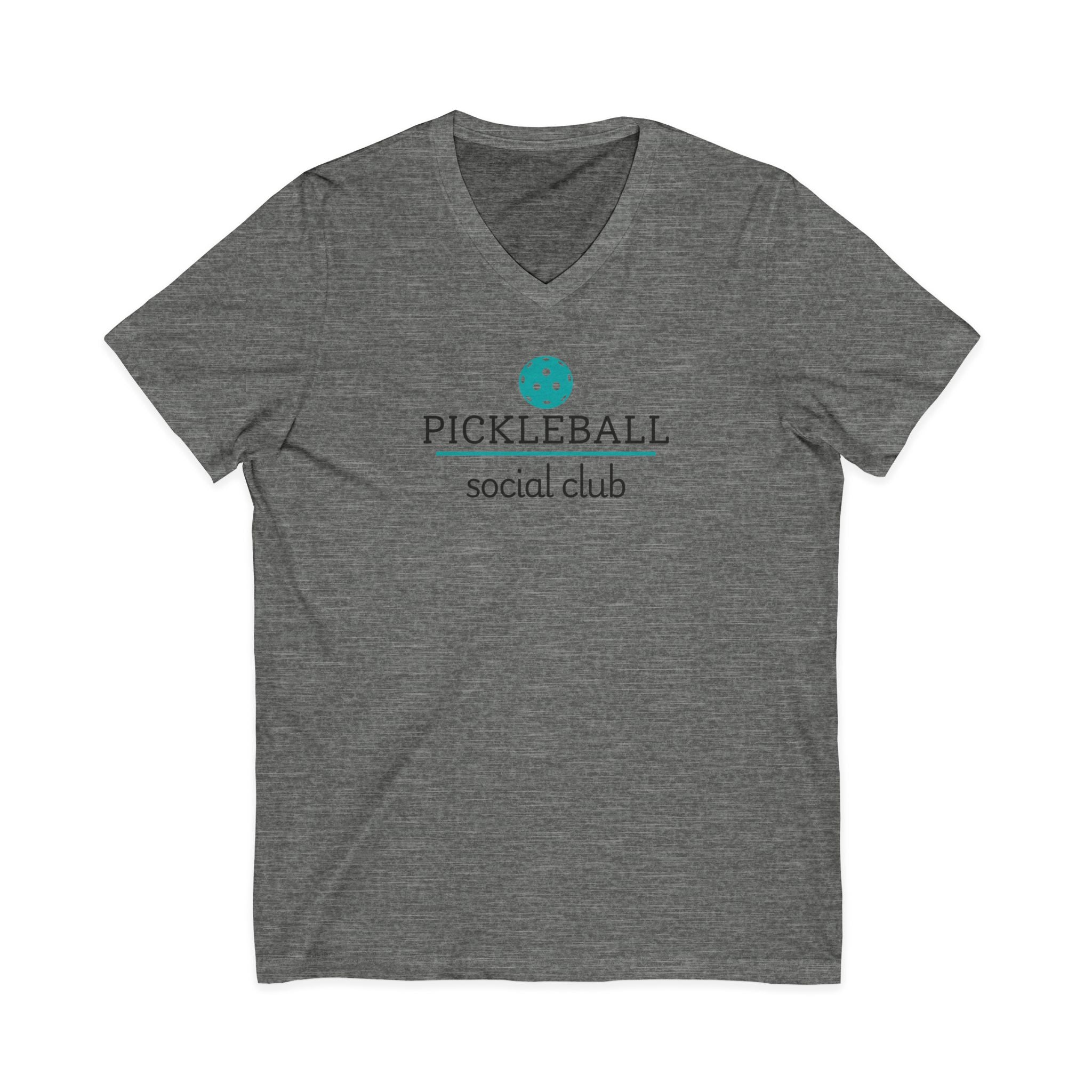 Pickleball. Unisex, V-Neck, Short Sleeve, Graphic T-Shirt. Pickleball Social Club V-Neck
